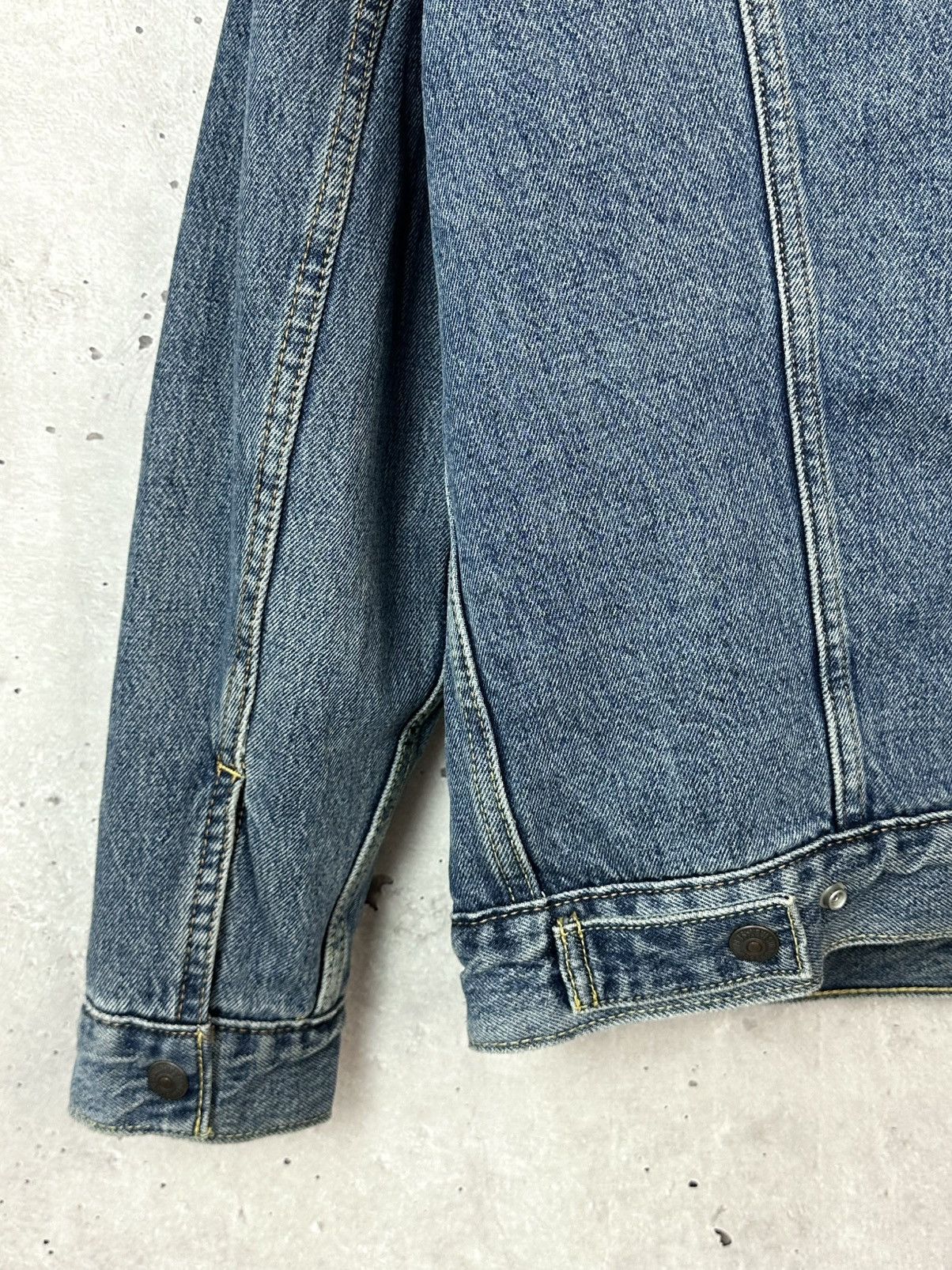 Levi's Levi’s Premium Sherpa Lined Denim Blue Trucker Snap Jacket Size US M / EU 48-50 / 2 - 9 Thumbnail