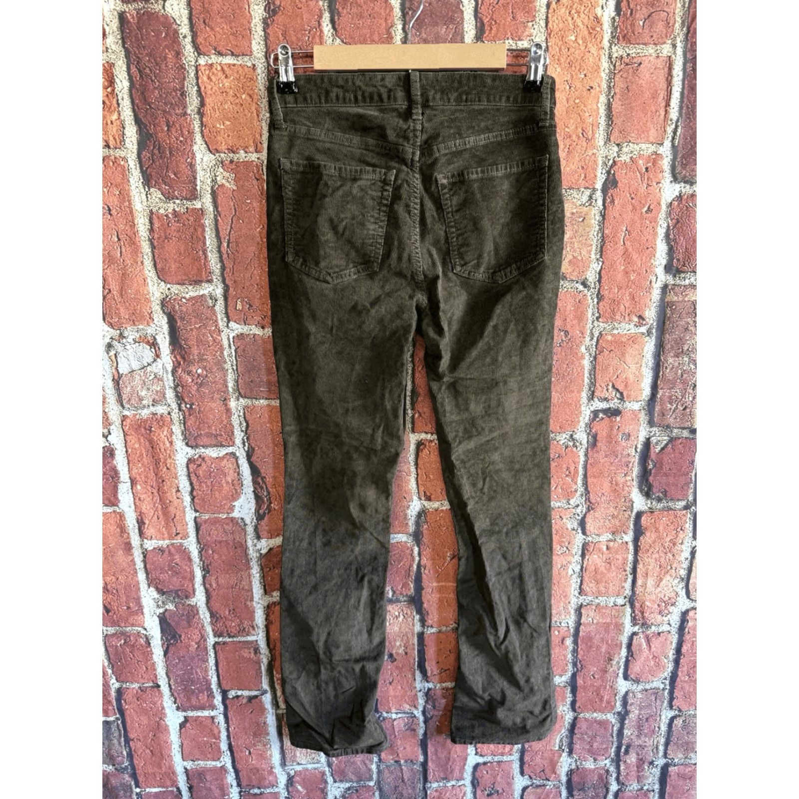 Old Navy Old Navy Womens Green Corduroy Kinker Boot-Cut Pant Straight Leg Size 0 Size 25" / US 0 / IT 36 - 2 Thumbnail