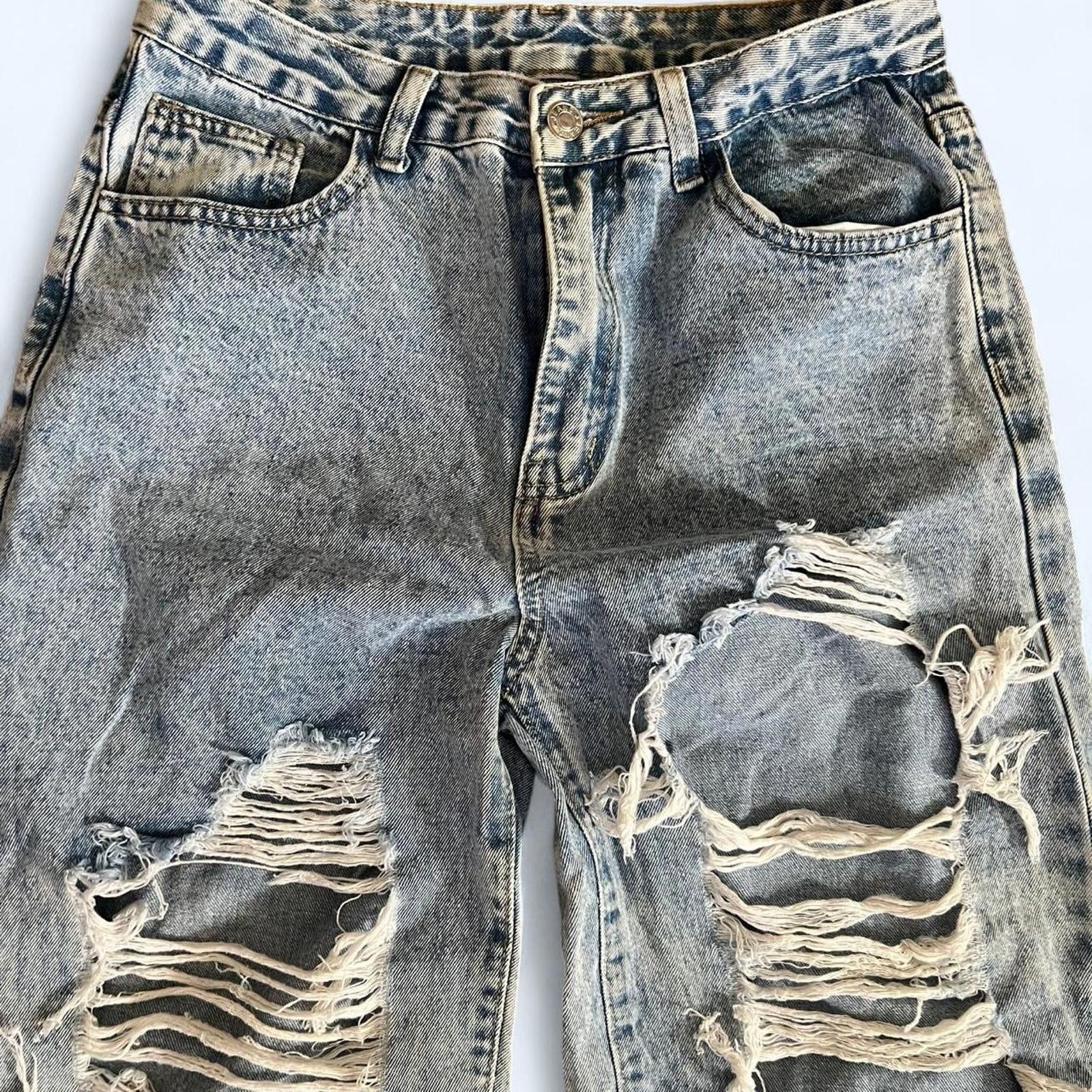 Shein SHEIN distressed high waist jeans Size 28" / US 6 / IT 42 - 3 Thumbnail