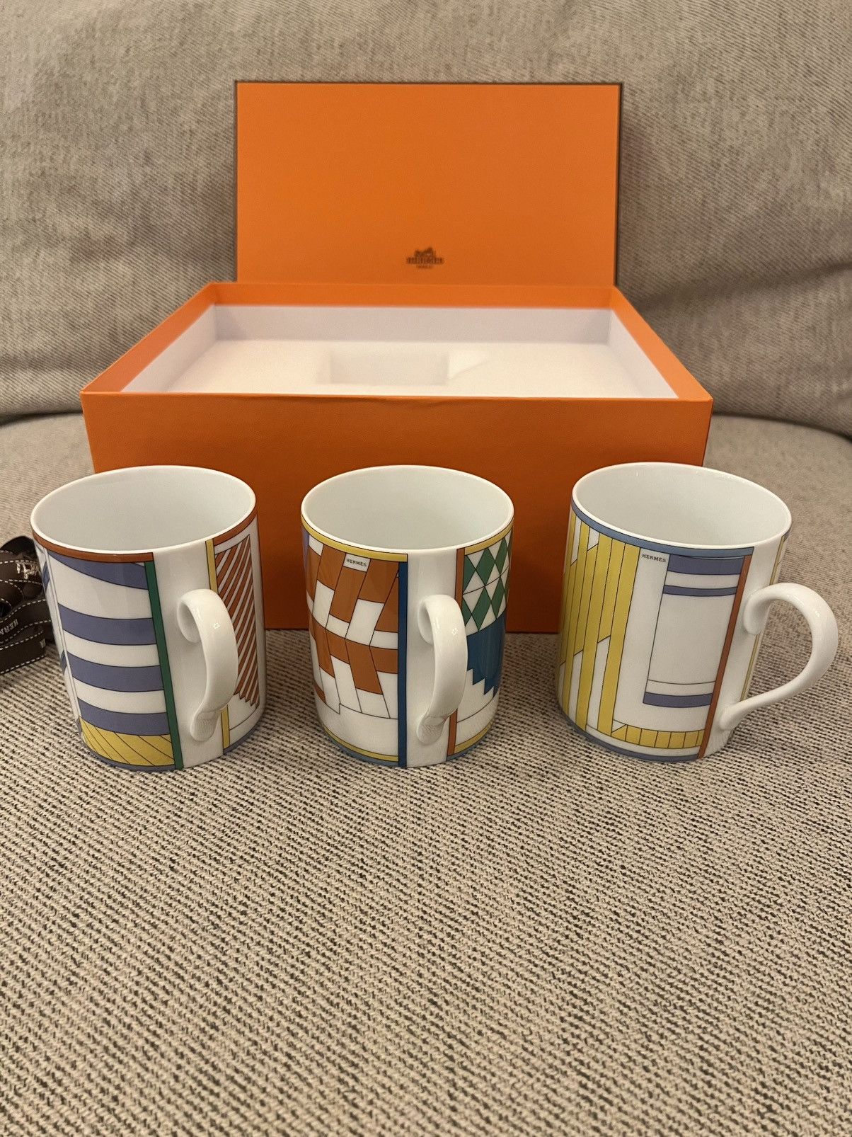 Hermes Hermes “Promenade Au Faubourg” Set of 3 Mugs Size ONE SIZE - 4 Thumbnail