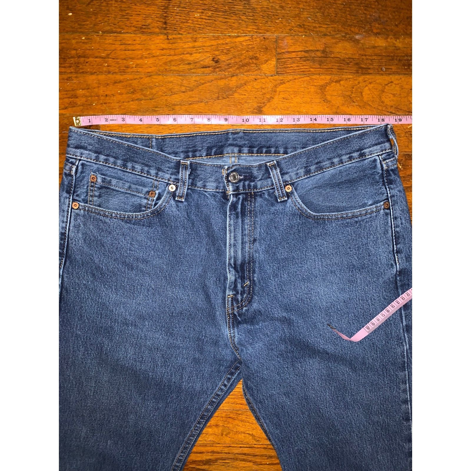 Levi's Levi’s 505 Straight Leg Jeans Mens 36x30 Small e Red Tab Size US 36 / EU 52 - 5 Thumbnail