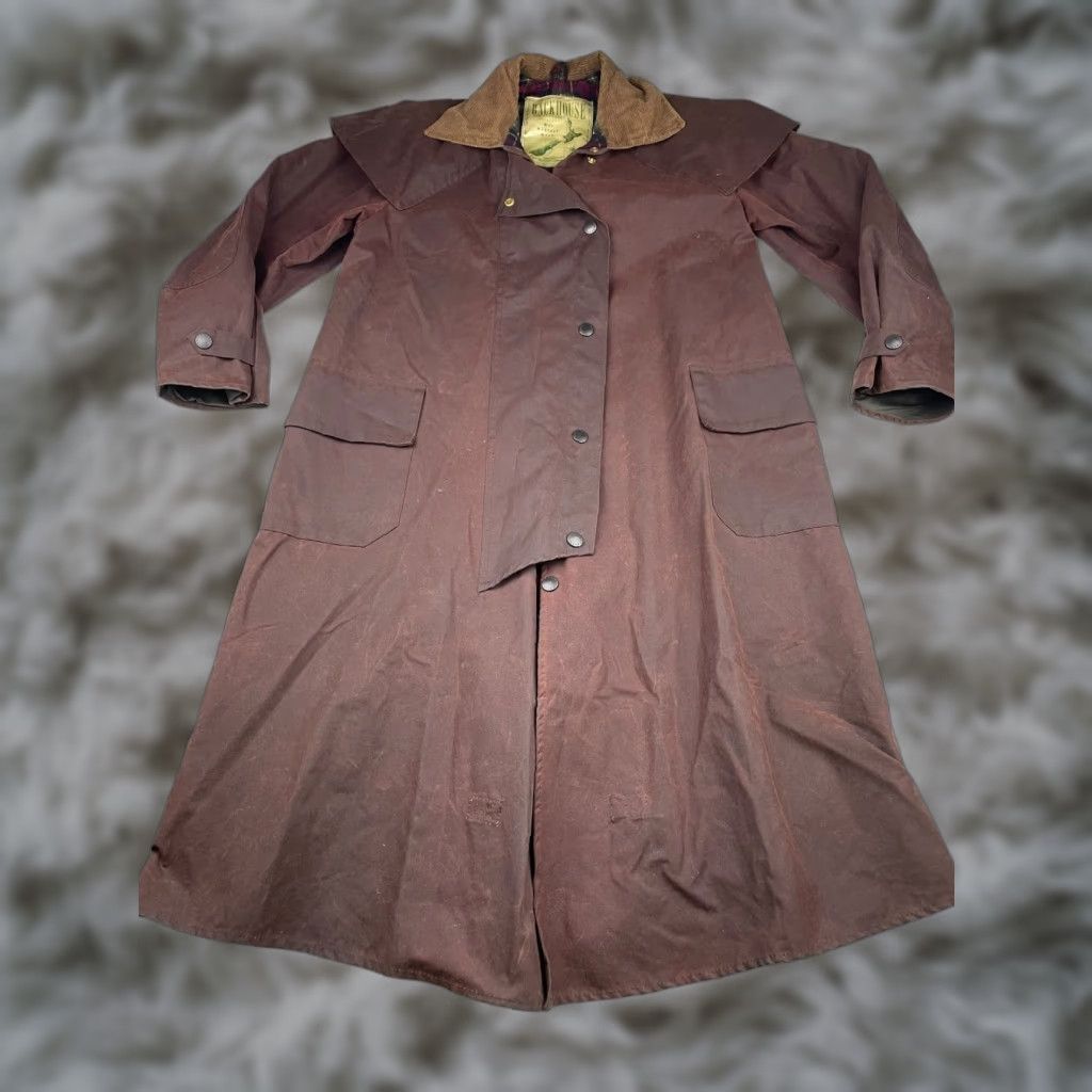 Barbour Backhouse Barbour Stockman Men’s Trench Coat Brown Waxed Cotton Long Wool Lined Snap Closure All Season Mens M Size US M / EU 48-50 / 2 - 1 Thumbnail