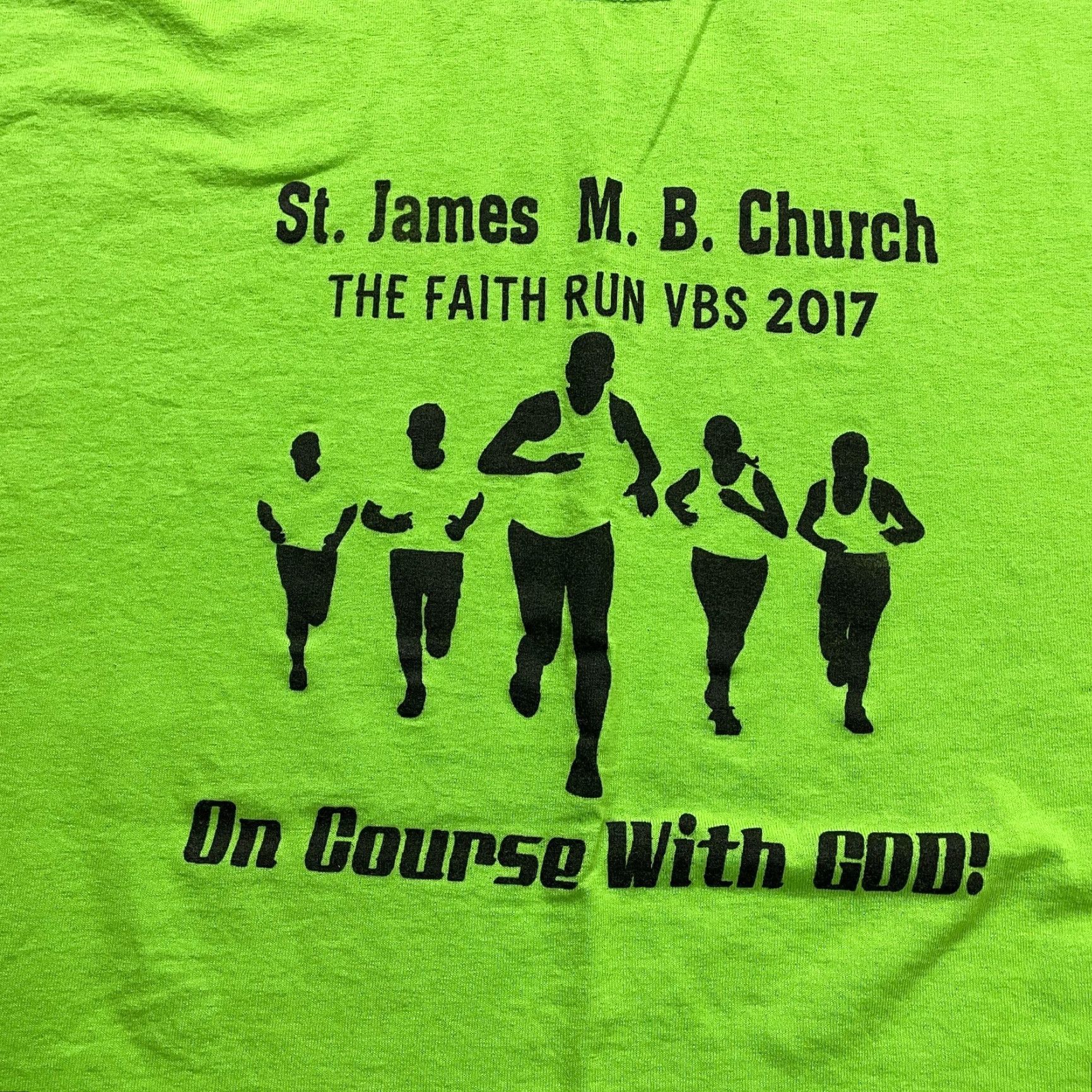 Gildan Gildan Dry Blend Graphic T-Shirt Men 2XL Apple Green St.James M.B Church Run Tee Shirt Size 2XL Green Classic Nature Outdoor Mens Size US XXL / EU 58 / 5 - 4 Thumbnail