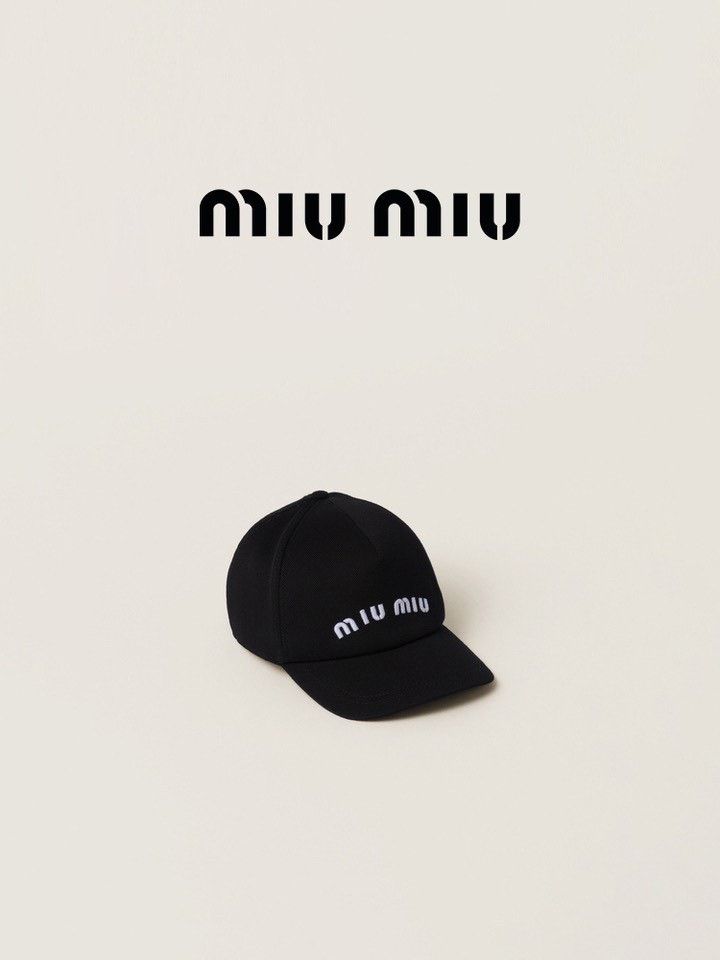 Miu Miu Miu Miu Black Logo Baseball Cap Size ONE SIZE - 1 Preview