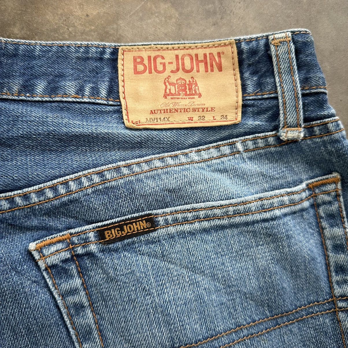 Japanese Brand Vintage Big John Distressed Faded Denim Jean Pant W29 Size US 29 - 12 Thumbnail