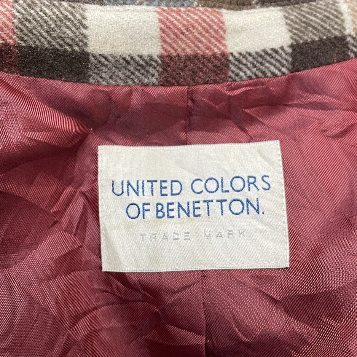 United Colors Of Benetton UNITED COLORS OF BENETTON PLAID WOOL DUFFLE JACKET Size US XL / EU 56 / 4 - 15 Thumbnail