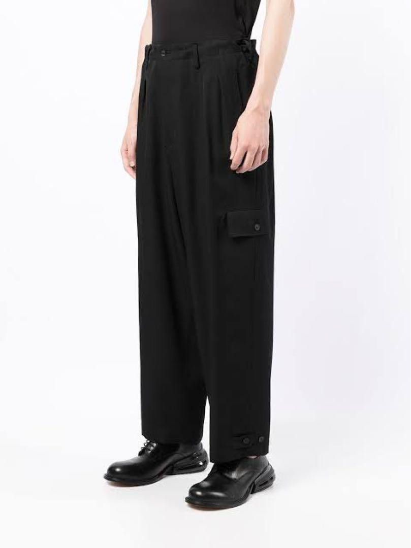image of Yohji Yamamoto Pour Homme 22Ss Y-Side Flap P Gabber in Black, Men's (Size 44)