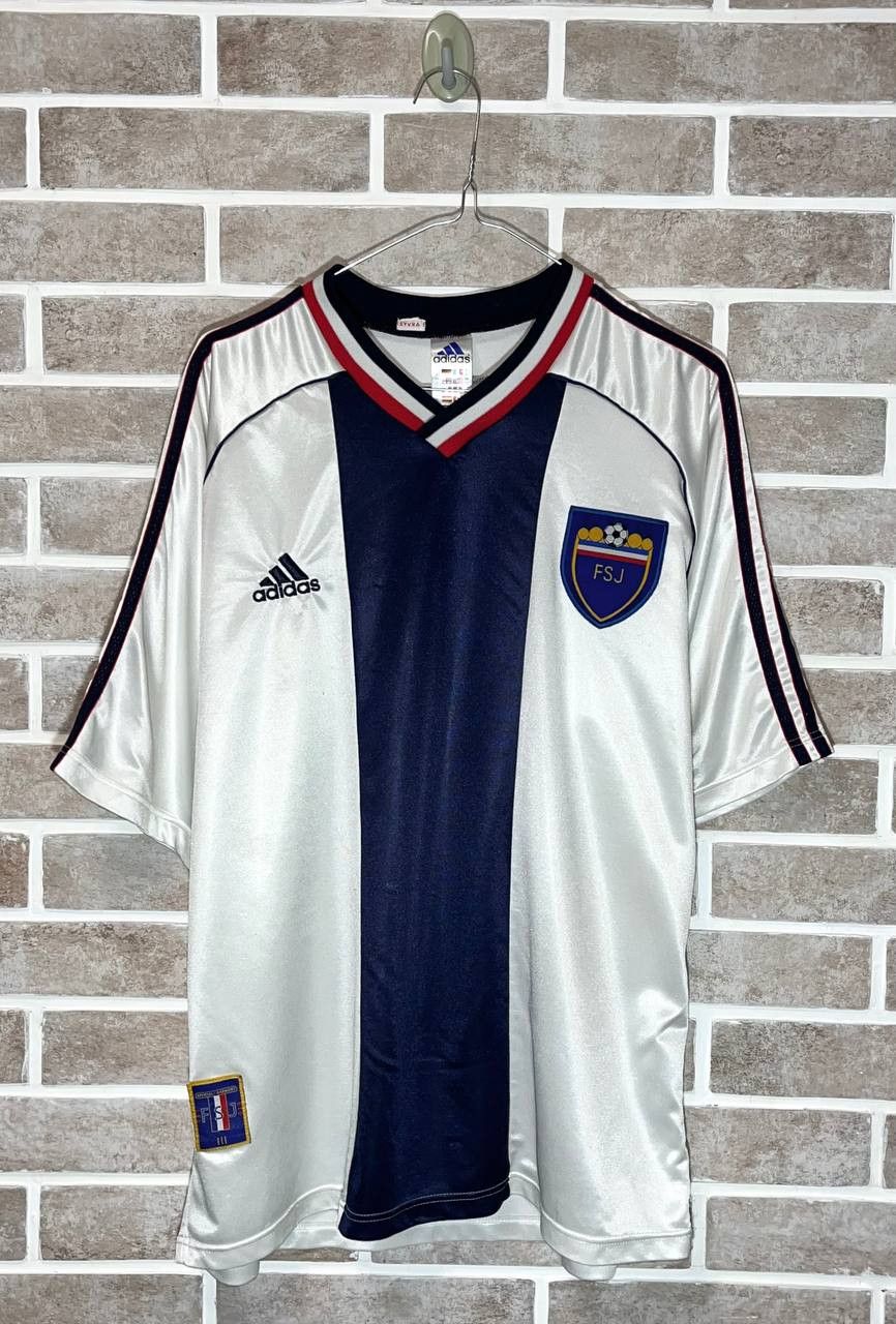 Adidas × Vintage Yugoslavia 1998 Away Football Shirt FSJ Serbia Adidas Jersey Size US L / EU 52-54 / 3 - 1 Thumbnail