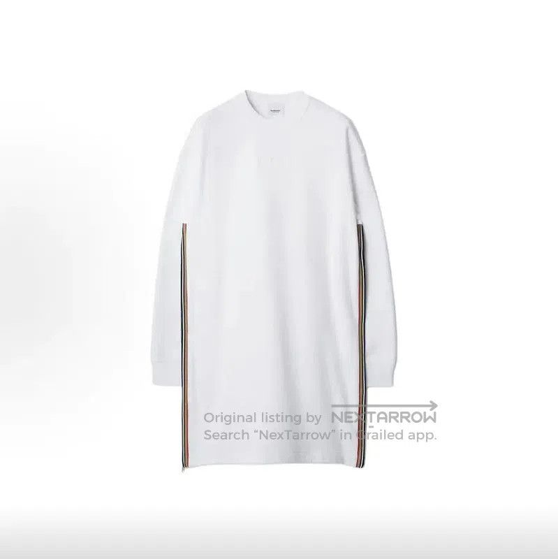 Burberry Burberry White Cotton Logo Sweatshirt. Size L / US 10 / IT 46 - 1 Thumbnail