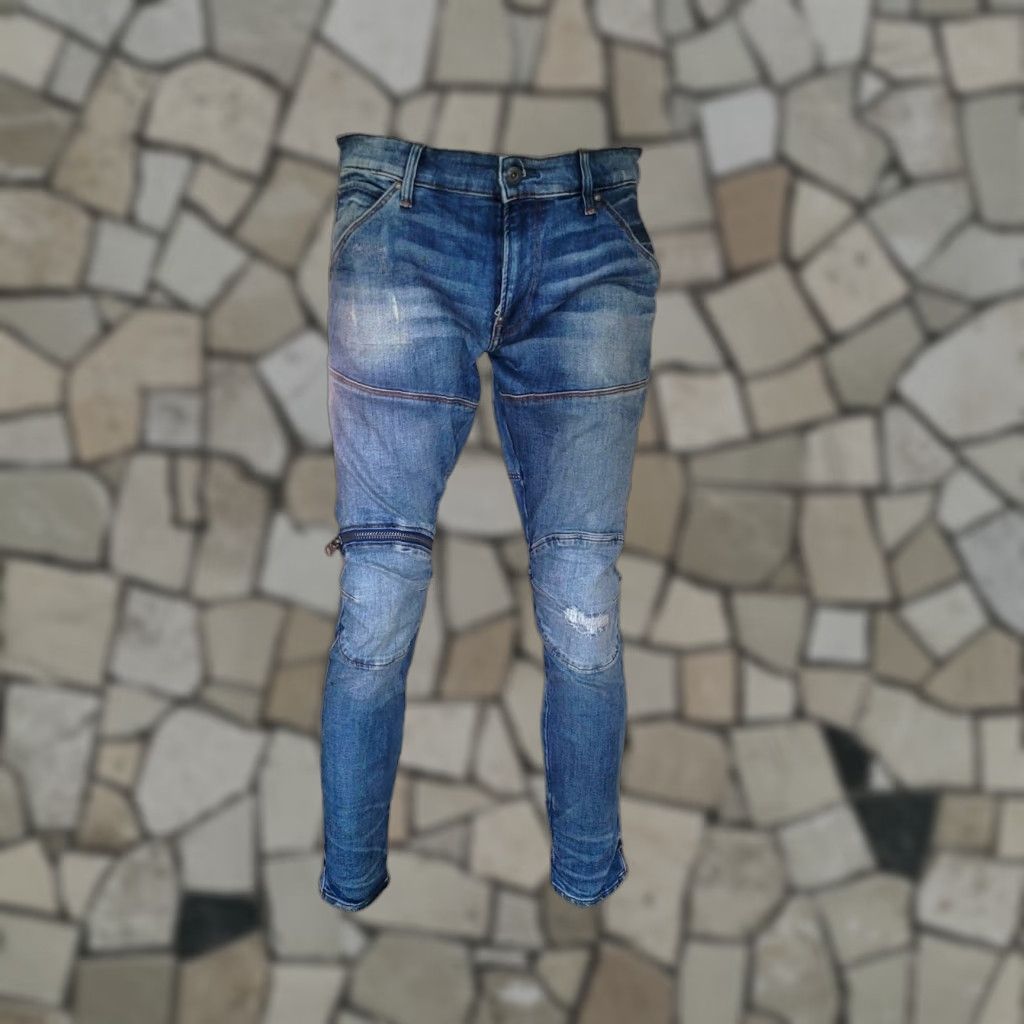 G-Star G-Star RAW 5620 3D Zip Knee Skinny Jeans – W33 L30 Mens Jeans Faded Blue 33 Skinny 3D Knee Zip Fashion 5620 3D Zip Knee (W33 L30) Mens Size US 33 - 1 Thumbnail