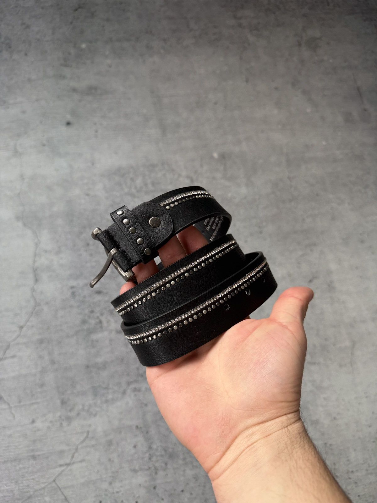 Japanese Brand 00’s NUMBER NINE STYLE LEATHER RARE Y2K BELT VINTAGE Size ONE SIZE - 4 Thumbnail