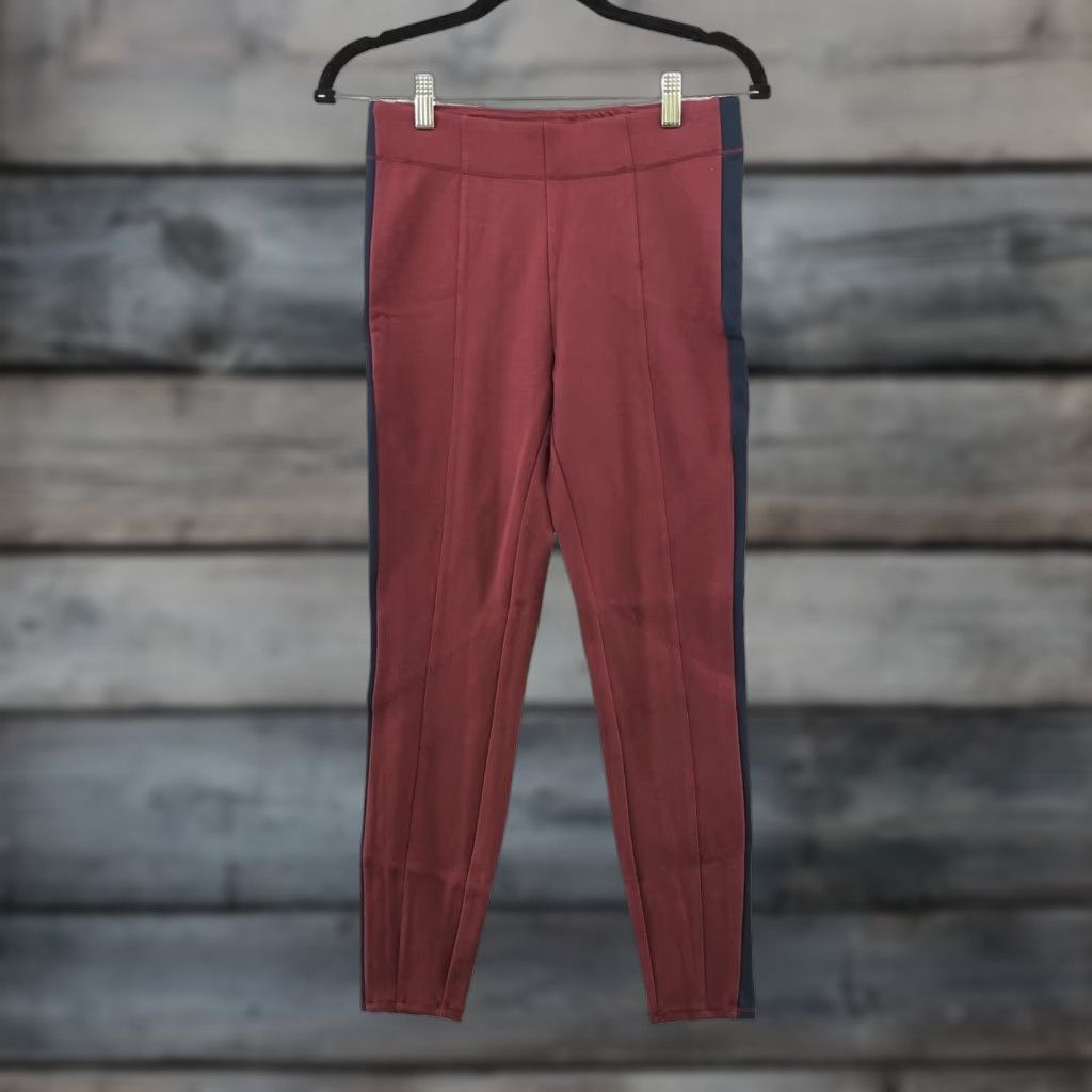 Abercrombie & Fitch Abercrombie & Fitch Leggings Womens S Red Burgundy High Rise Yoga Workout Size 28" / US 6 / IT 42 - 1 Thumbnail