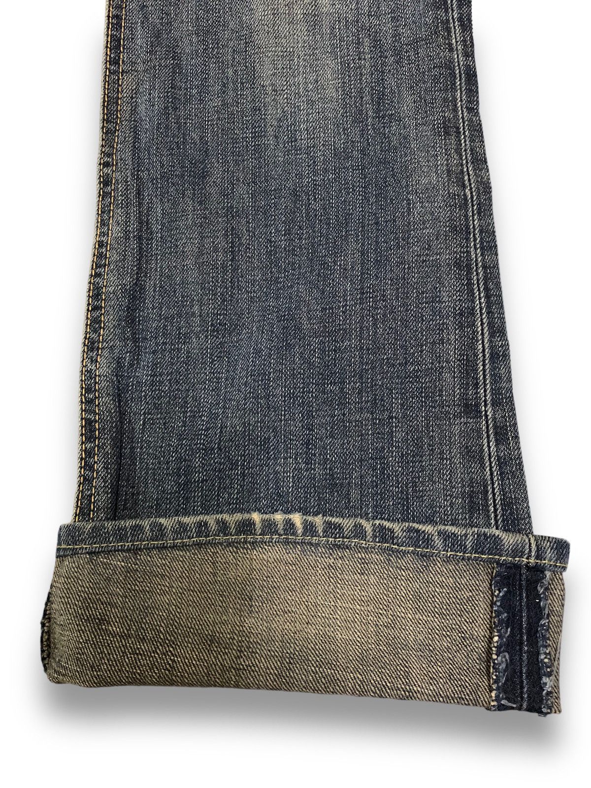 Edwin Vintage Edwin x Something Pour Femme Distressed Flared Jeans Size 28" / US 6 / IT 42 - 10 Thumbnail