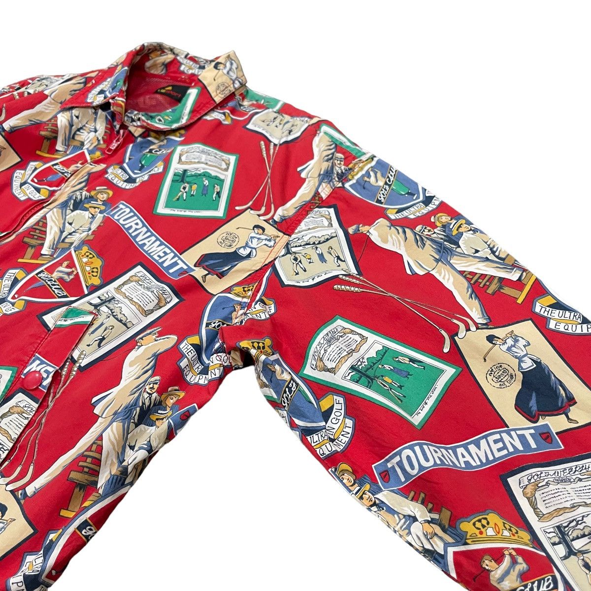 Golf le Fleur Vintage 90s Full Print Golf Tournament Zipper Light Jacket Size US M / EU 48-50 / 2 - 13 Thumbnail