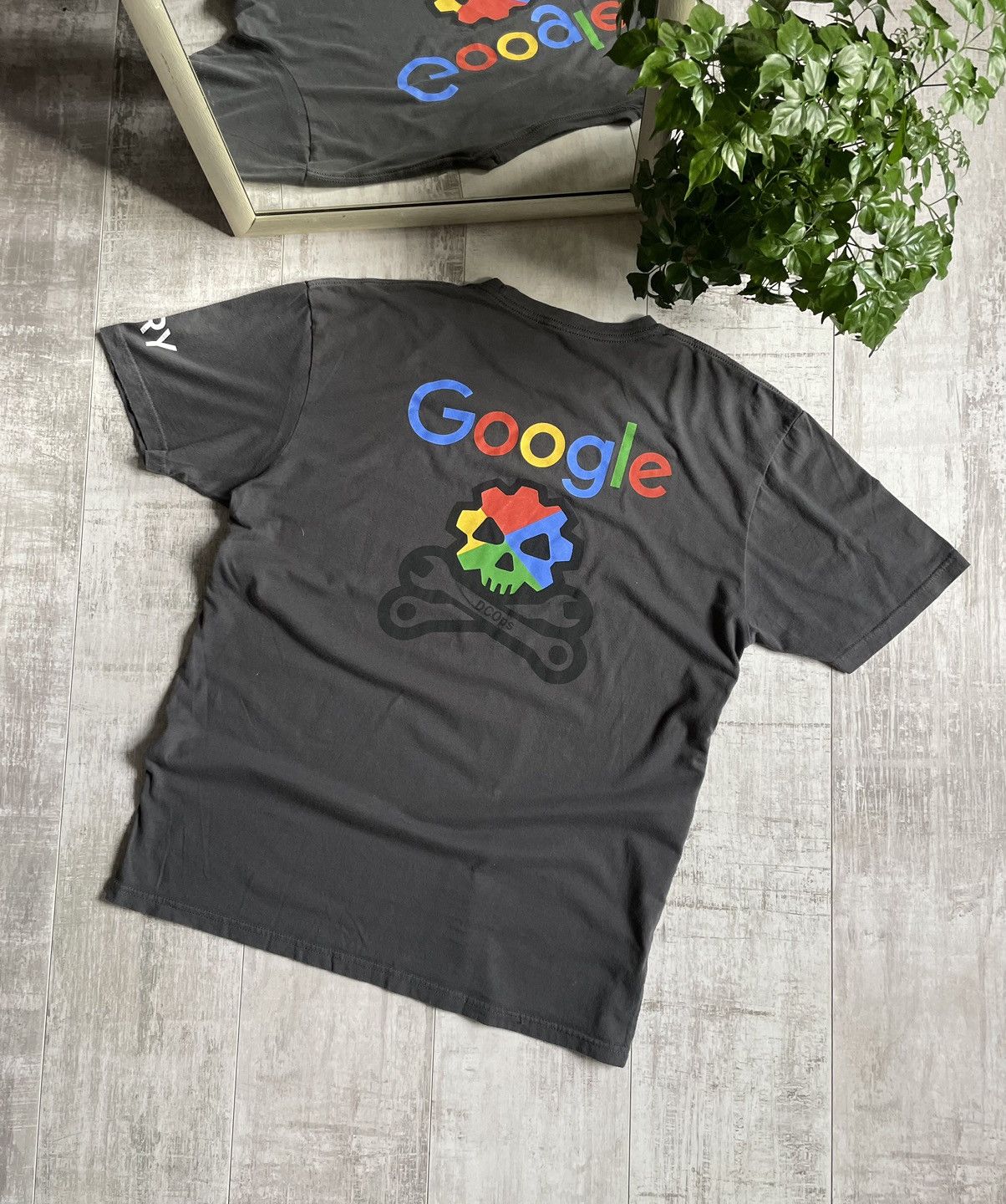 Vintage Humor Y2K Google Vintage DC Operations T-Shirt Skull Printed Size US XL / EU 56 / 4 - 1 Thumbnail