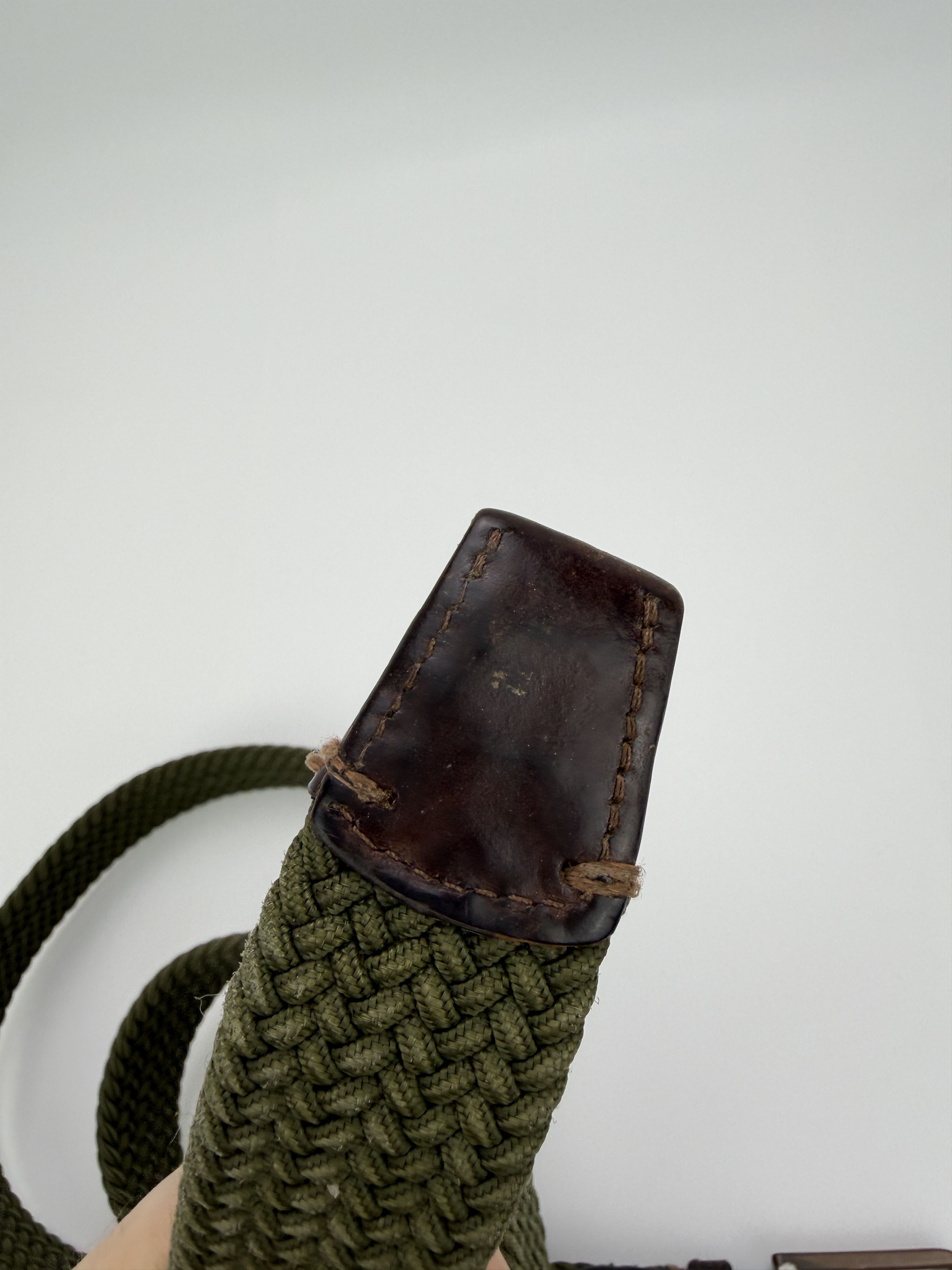 Vintage laboucle green mil style knitted belt Size ONE SIZE - 4 Thumbnail