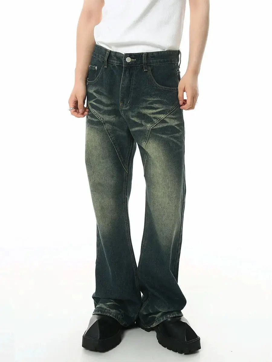 Japanese Brand Retro loose straight leg micro flared jeans Size US 32 / EU 48 - 1 Thumbnail