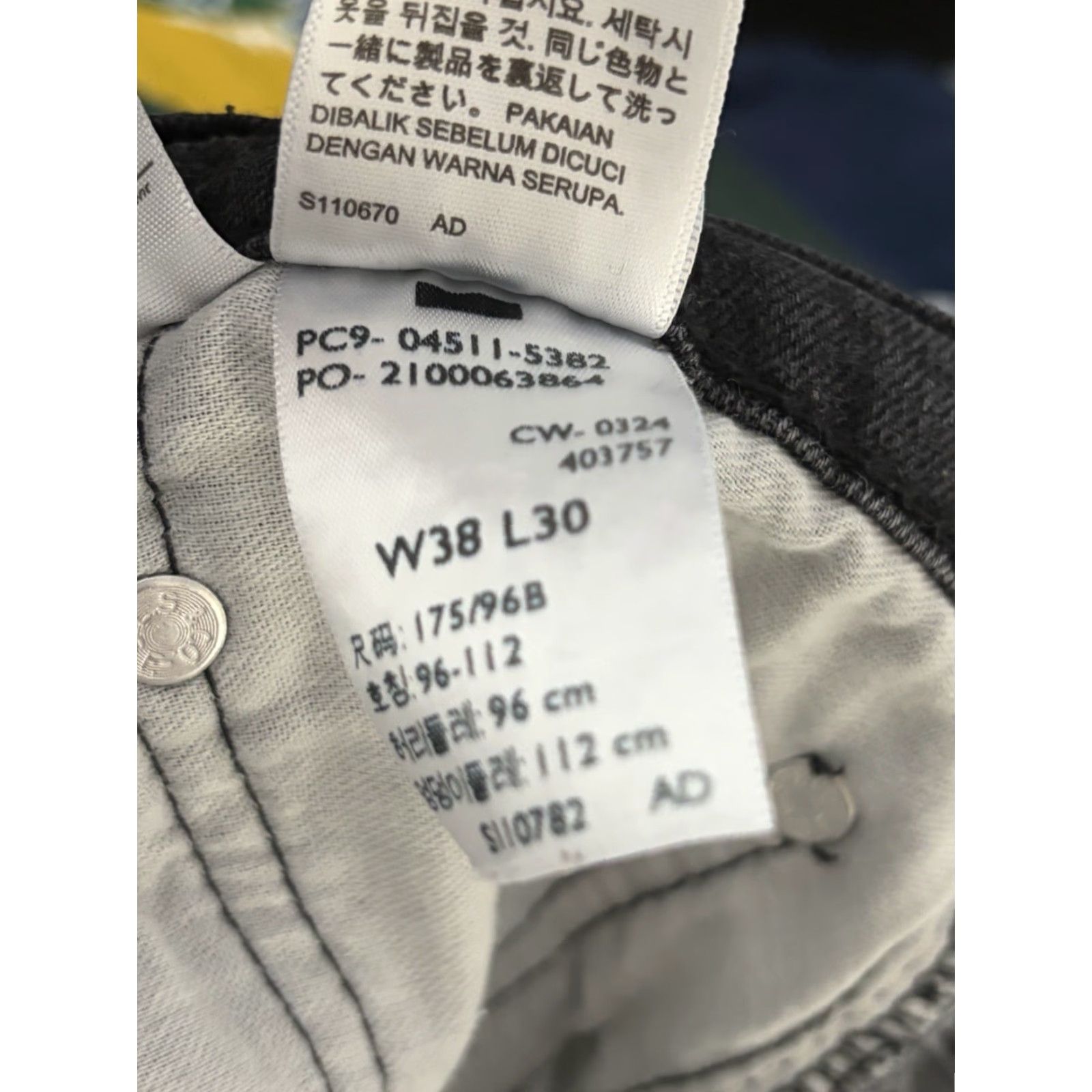 Levi's Levi's 511 Slim Tapered Jeans Black 38x30 Men’s Denim 5-Pocket Logo Zip Button Mid Rise Slim Fit Regular Size Type Jeans Men Size US 30 / EU 46 - 3 Thumbnail