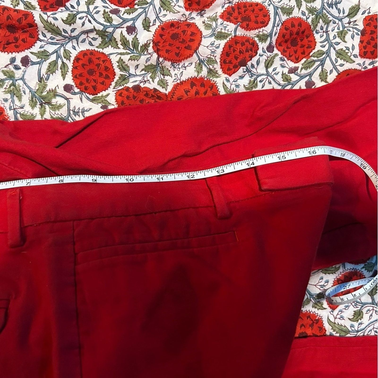 Gap Gap Modern Straight Pants Size 8 Bright Red Stretch Lux Size 30" / US 8 / IT 44 - 14 Thumbnail