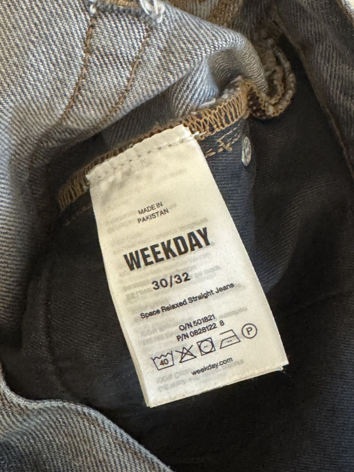 Weekday Grey straight-leg jeans Size US 30 / EU 46 - 4 Thumbnail