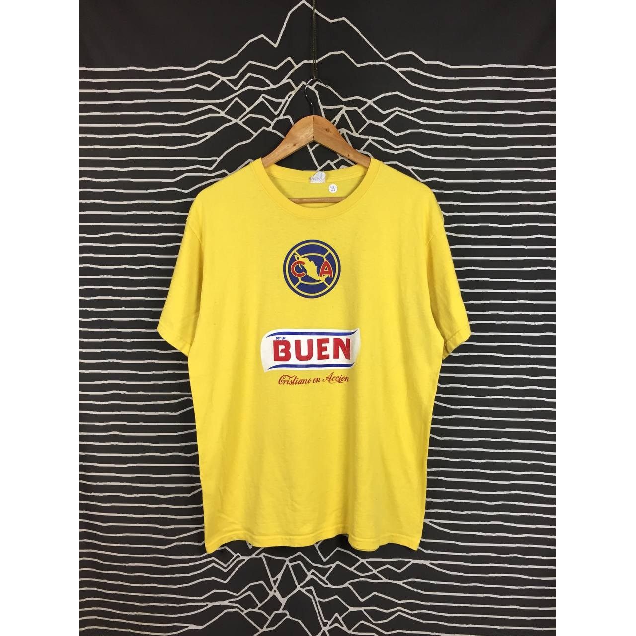 Mexicana × Vintage Vtg Club America Soy Un Buen Cristiono en Accion Soccer Tee Size US L / EU 52-54 / 3 - 2 Thumbnail