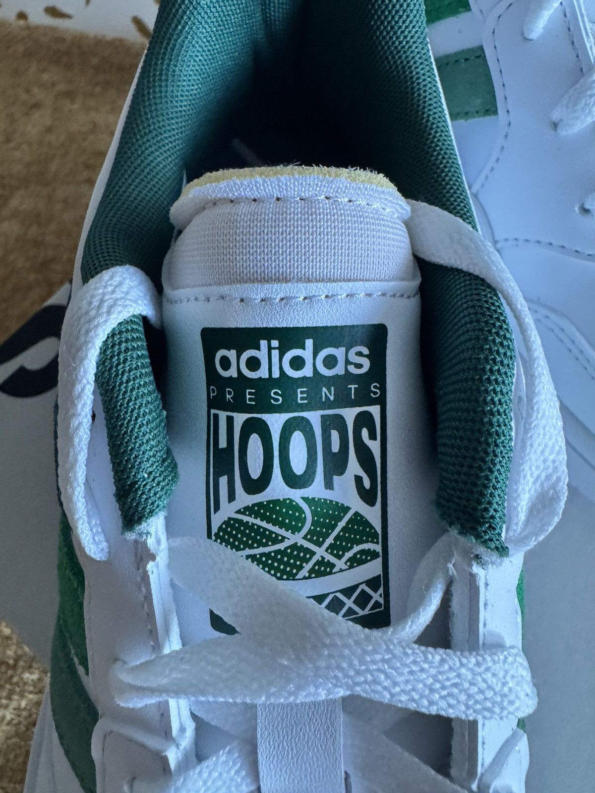 Adidas Adidas Hoops 3.0 Low Sneakers - White/Multi-Green Size US 7.5 / EU 40-41 - 6 Thumbnail