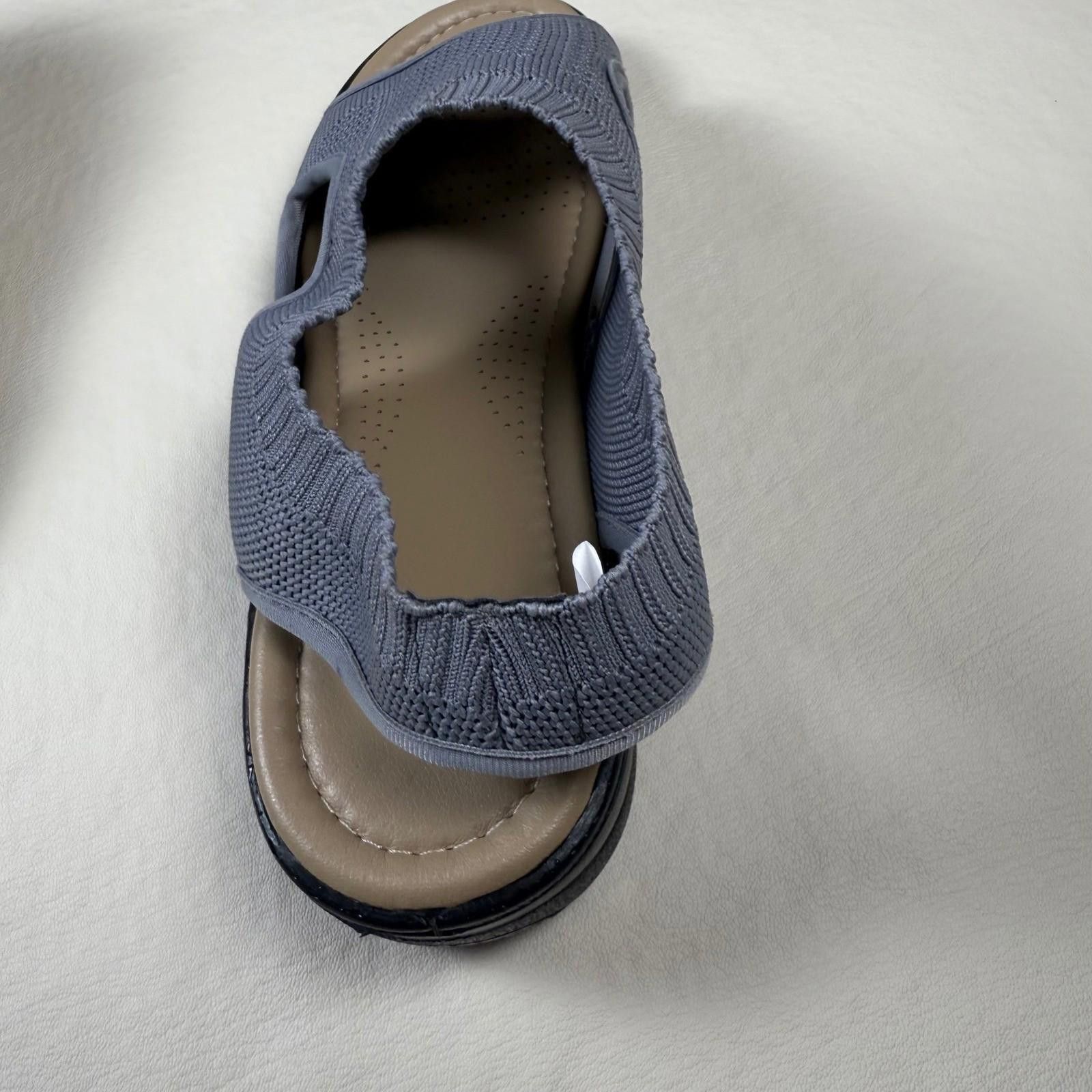 The Unbranded Brand Womens Blue Stretch Knit Sandals Open Toe Size 9 New Size US 9 / IT 39 - 4 Thumbnail
