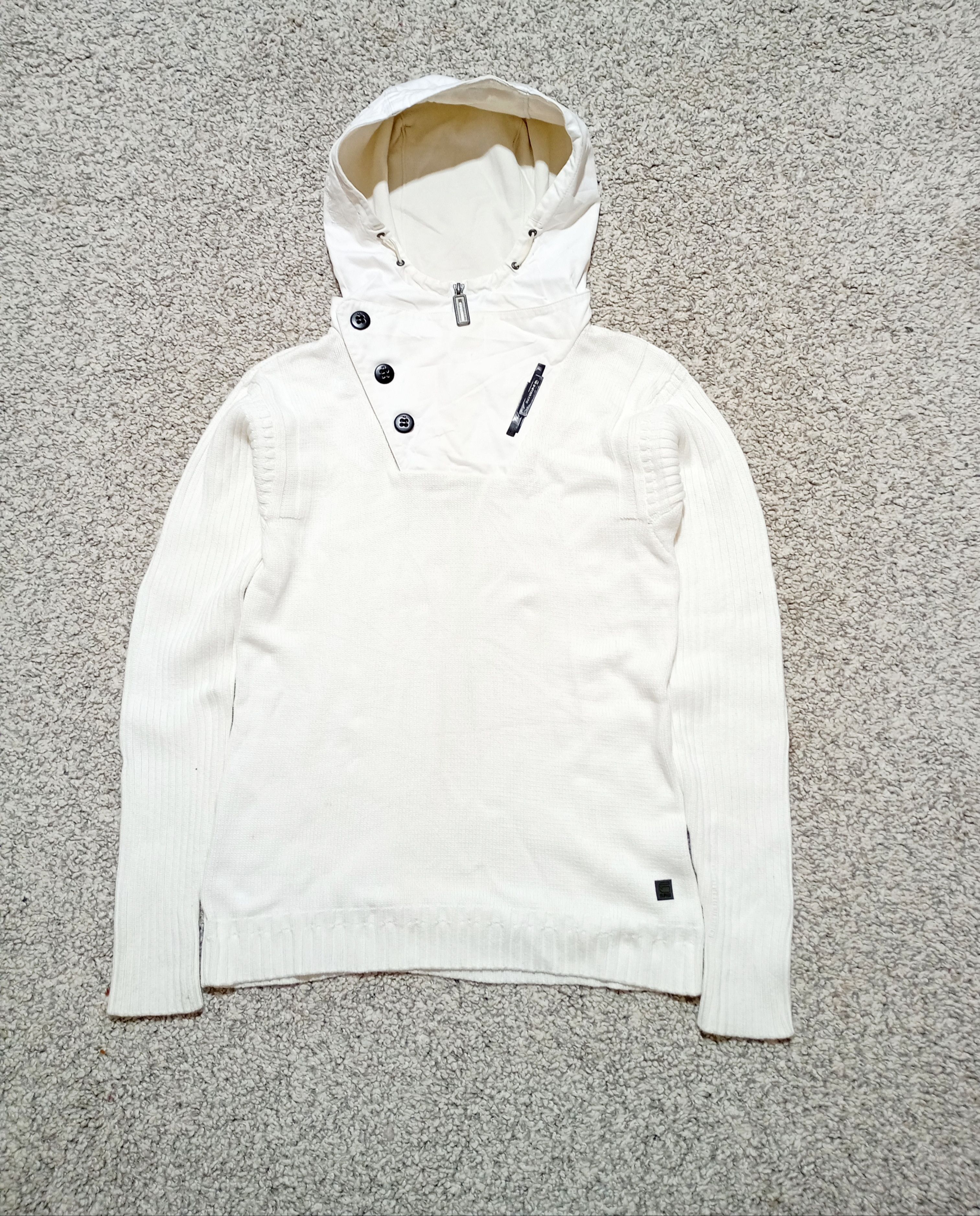 G-Star Vintage Gstar Raw Luca Hooded Knit Sweater Size US M / EU 48-50 / 2 - 2 Thumbnail