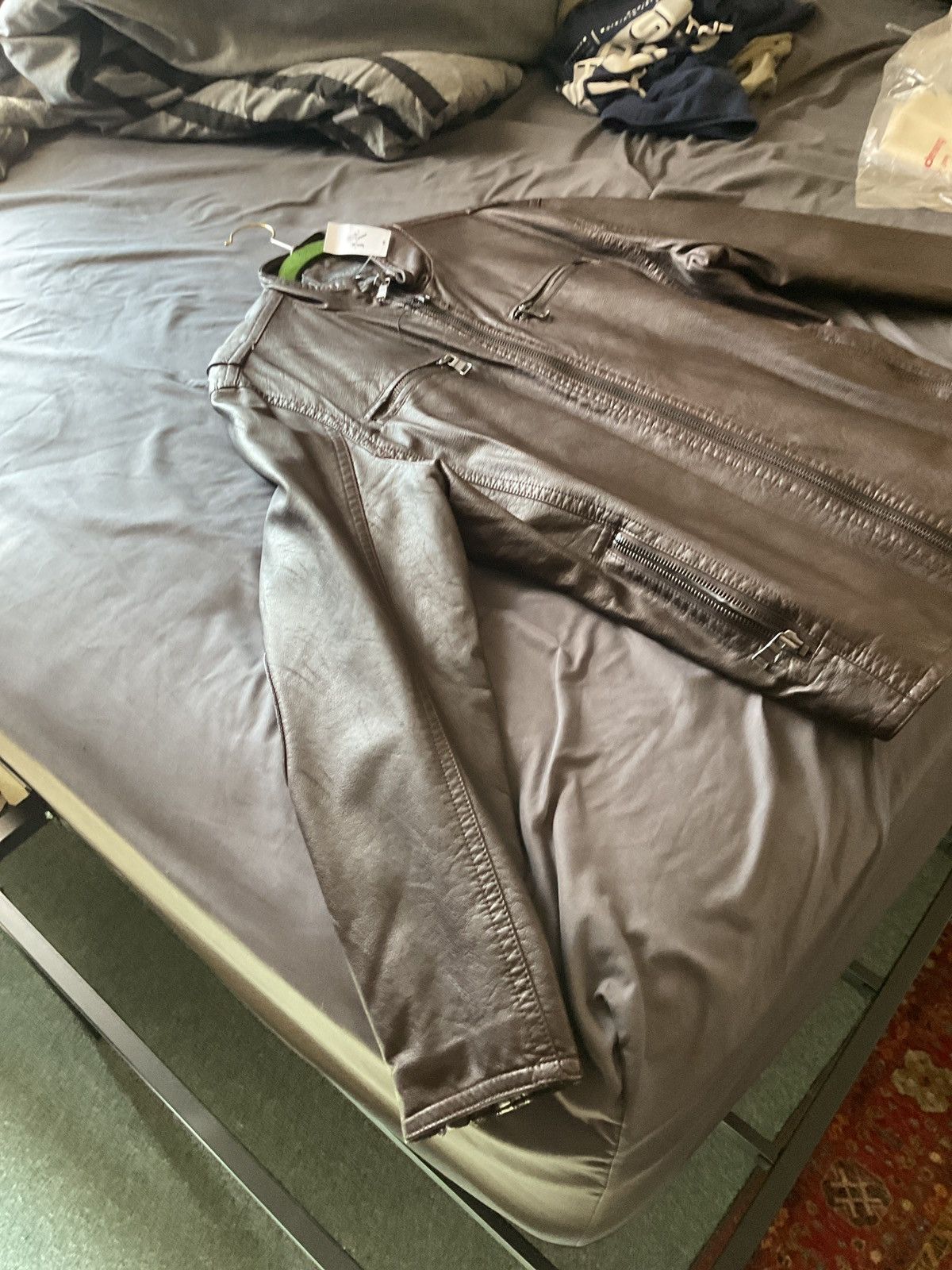 Pronto Uomo Pronto uomo brown leather jacket Size US XL / EU 56 / 4 - 2 Thumbnail