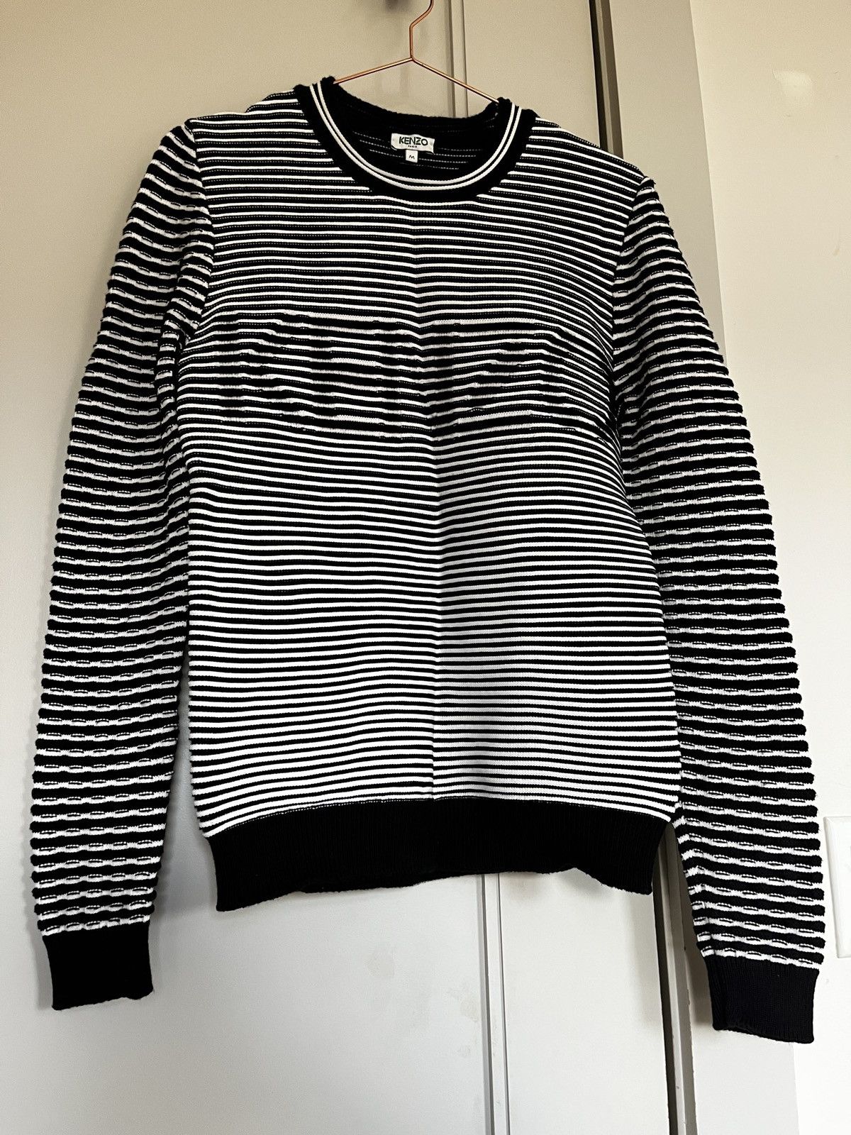 Kenzo Kenzo Optical Illusion Ribbed Sweater (unisex) Size US M / EU 48-50 / 2 - 4 Thumbnail