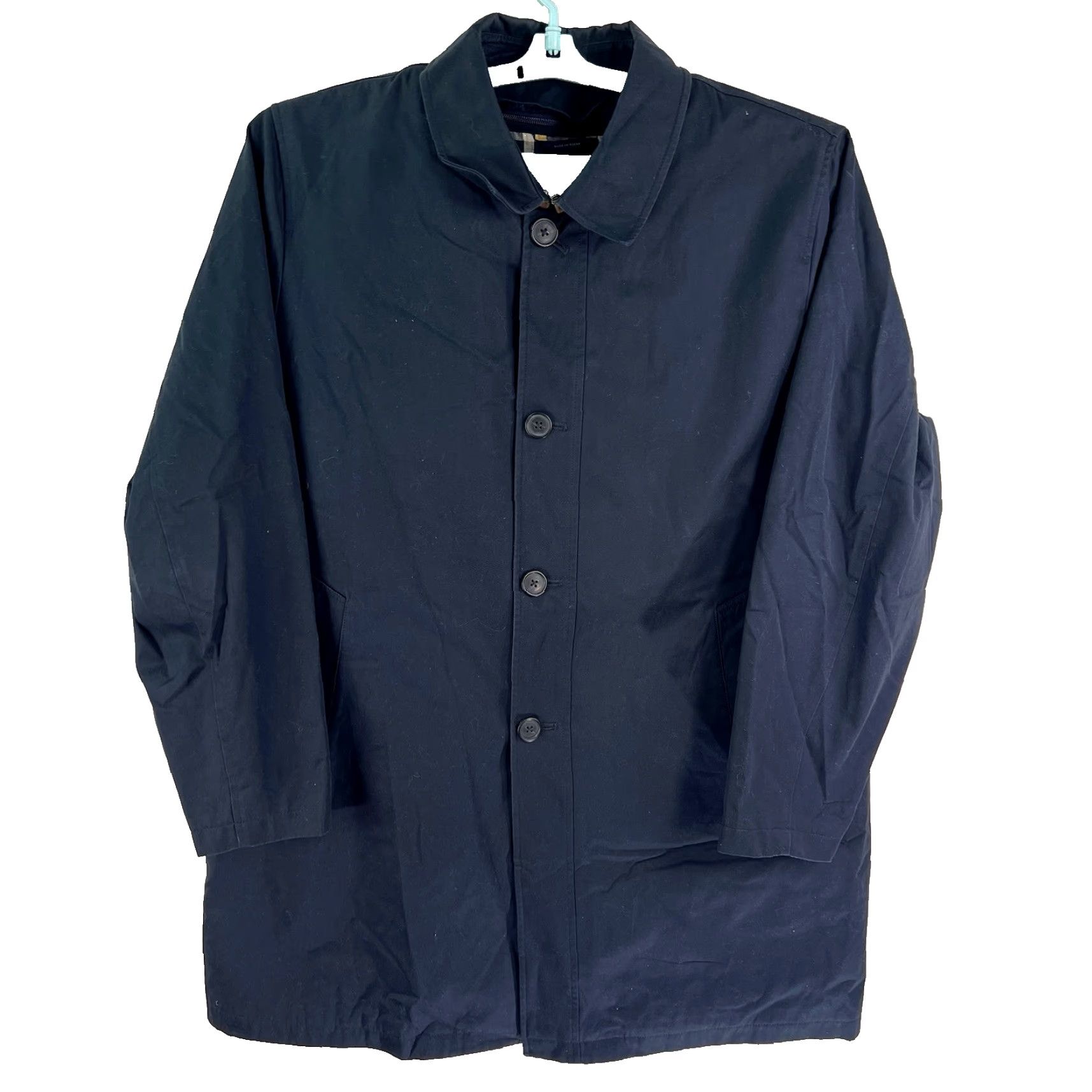 Brooks Brothers VINTAGE Brooks Brothers Men's Overcoat Coat 48 Regular Wool Lined Solid Blue Classic 90s Size US M / EU 48-50 / 2 - 2 Thumbnail