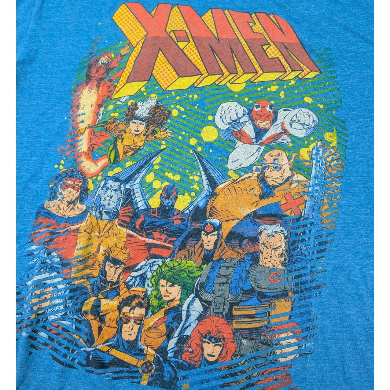 Mad Engine × Marvel Comics Mid 2000s Marvel Mad Engine X-Men Full Team Blue T-shirt Size US XXL / EU 58 / 5 - 2 Thumbnail