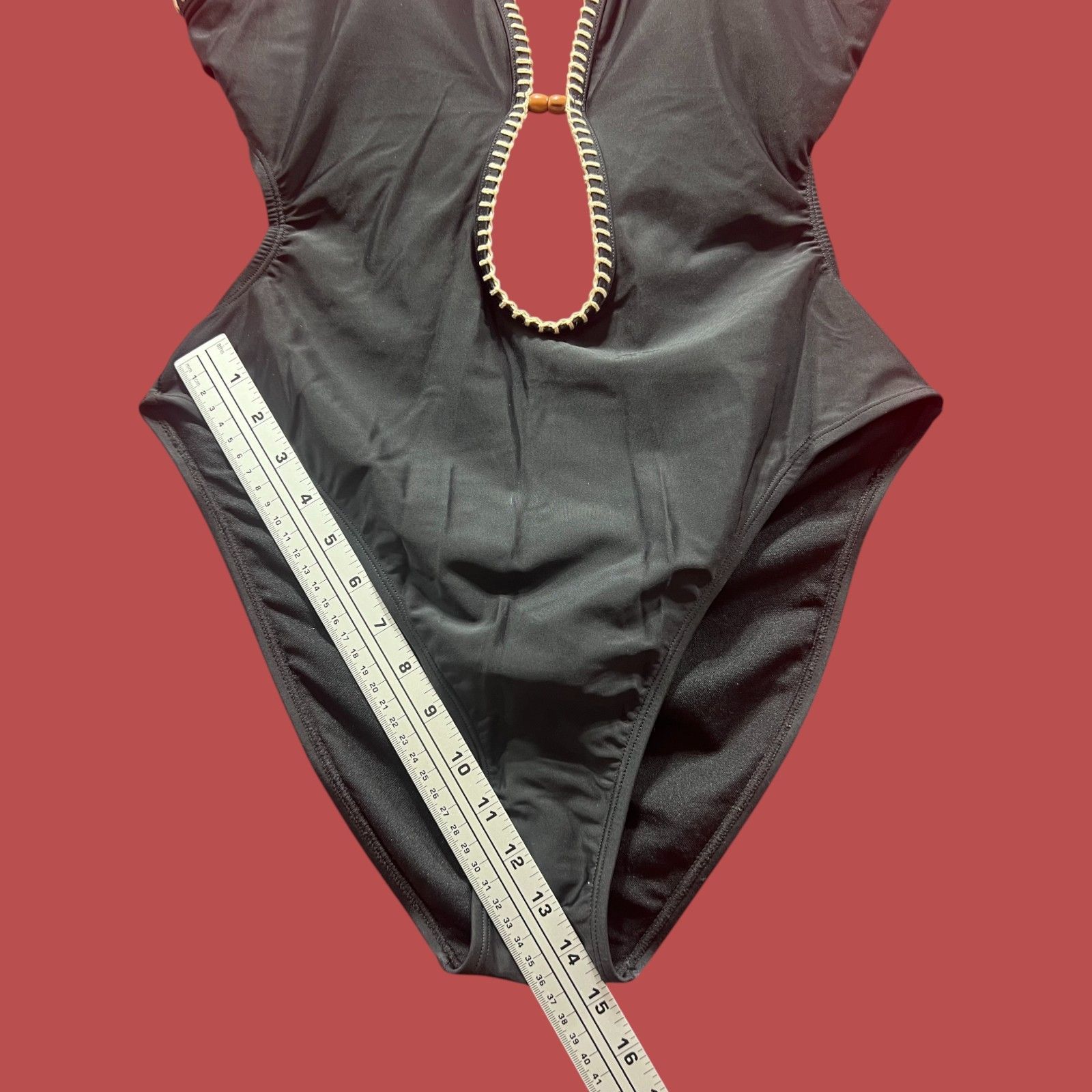 Other Shade & Shore - Women's Plunge Bead Detail Extra High Leg On Size ONE SIZE - 10 Thumbnail