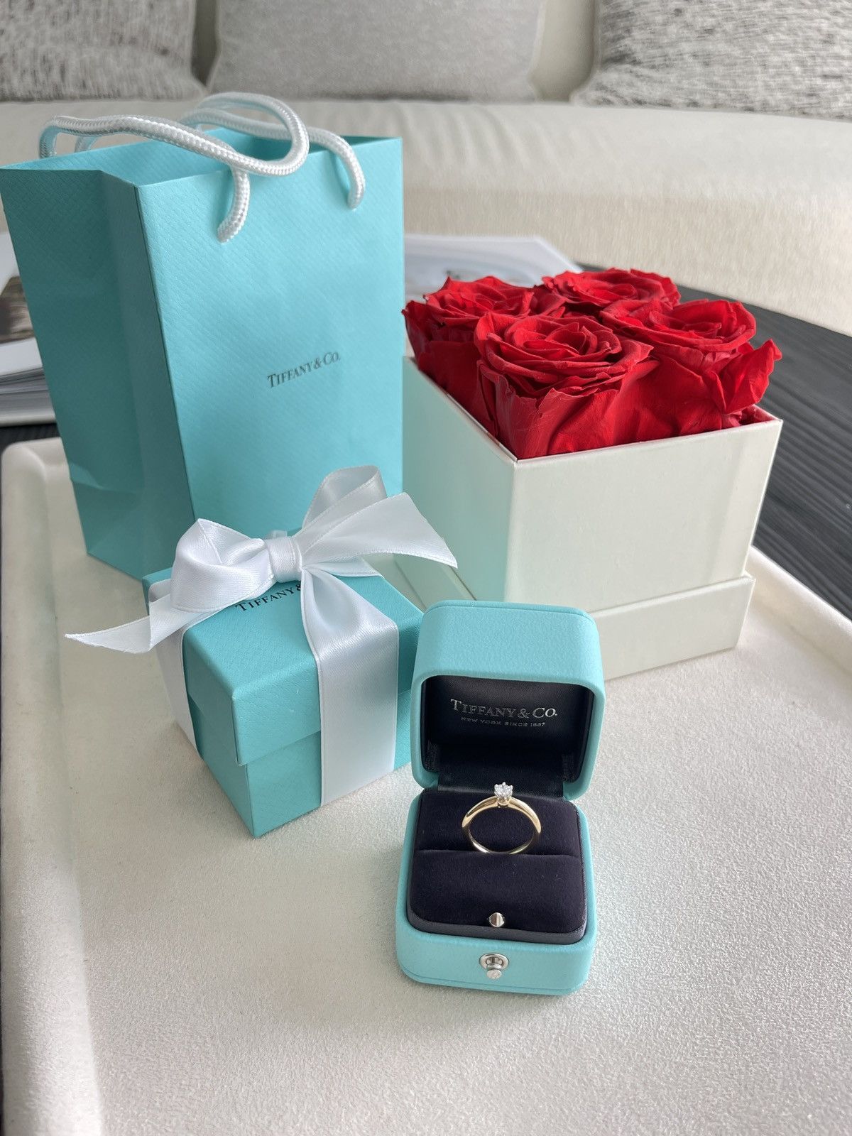 Tiffany & Co. Tiffany & Co. Solitaire YG Diamond Ring .18ct sz 4.5 Size ONE SIZE - 7 Thumbnail