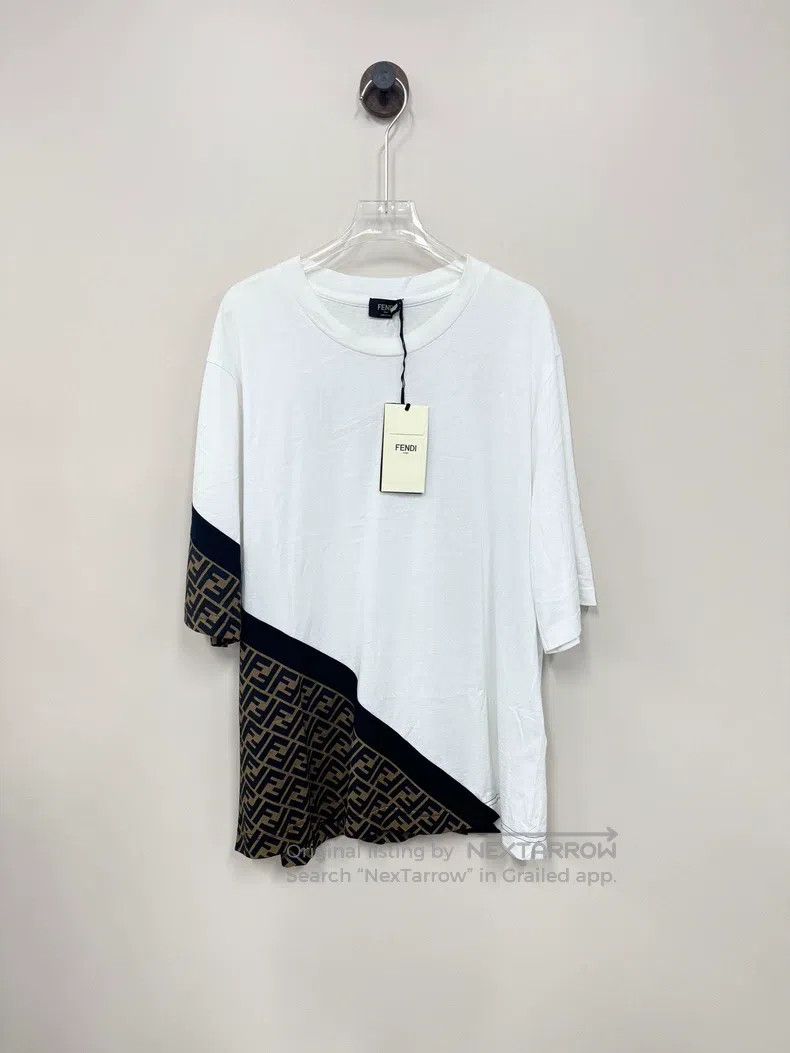Fendi Fendi White Letter Printed Logo Short Sleeve Size US L / EU 52-54 / 3 - 1 Thumbnail