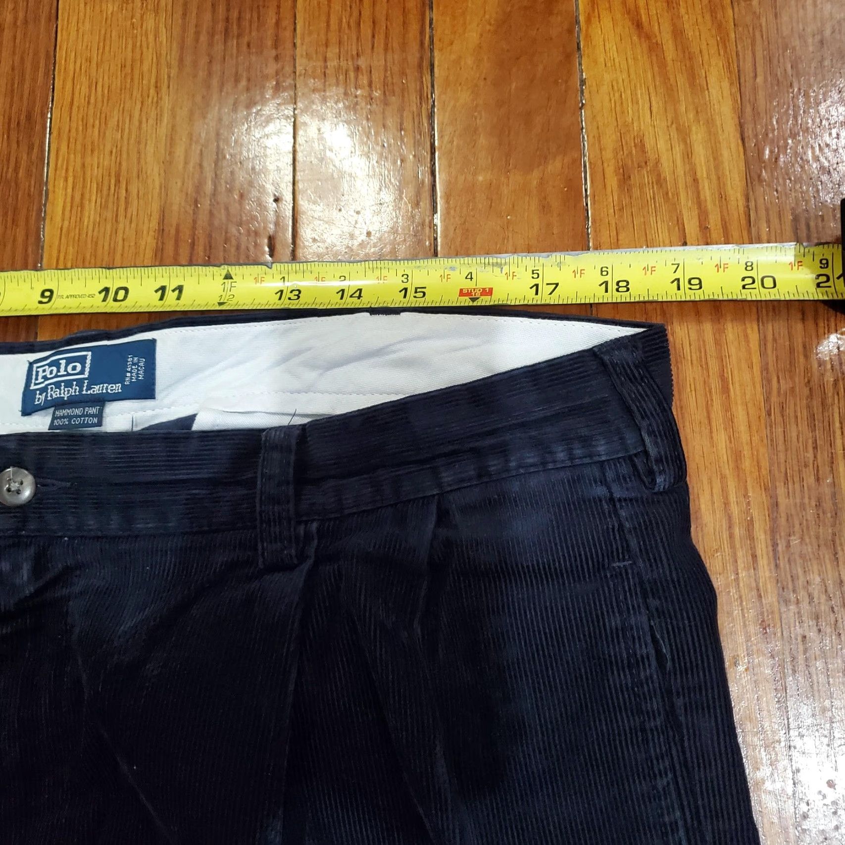 Polo Ralph Lauren Polo Ralph Lauren Pants Mens 36x30 Navy Blue Corduroy Classic Casual Hammond Size US XS / EU 42 / 0 - 7 Thumbnail