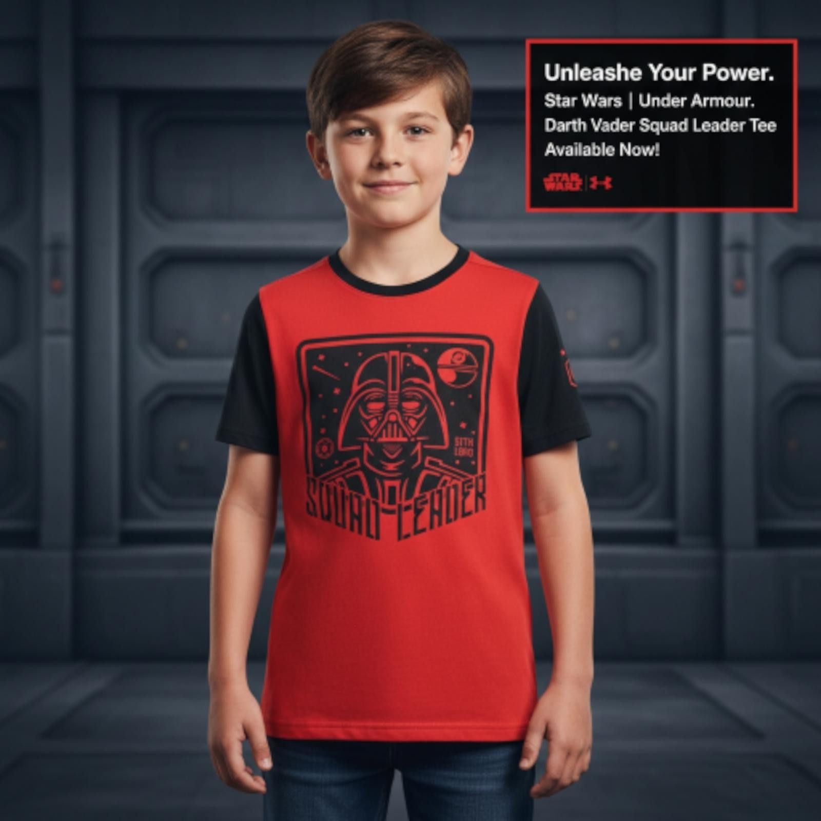 Under Armour Star Wars Darth Vader Squad Leader Boys T-Shirt Size Medium Size US M / EU 48-50 / 2 - 1 Thumbnail