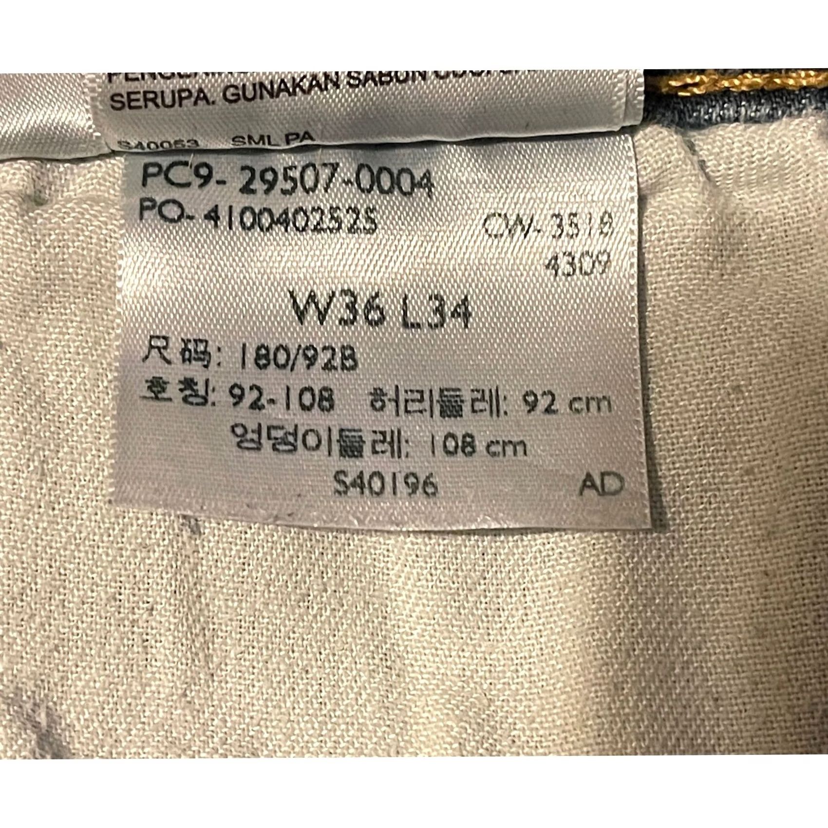 Denime Levis 502 Jeans Mens W36 L34 Blue Denim Distressed Size US 36 / EU 52 - 7 Thumbnail