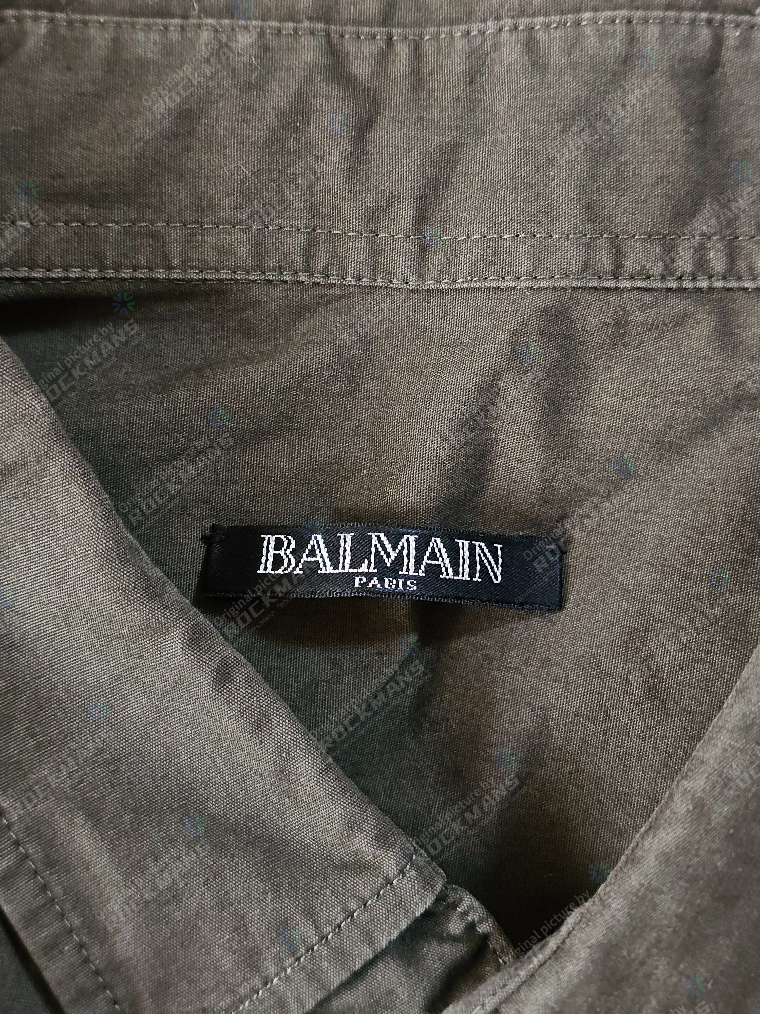Balmain Balmain Men's Army Thick Embroidery Shirt Size 42 Size US L / EU 52-54 / 3 - 3 Thumbnail