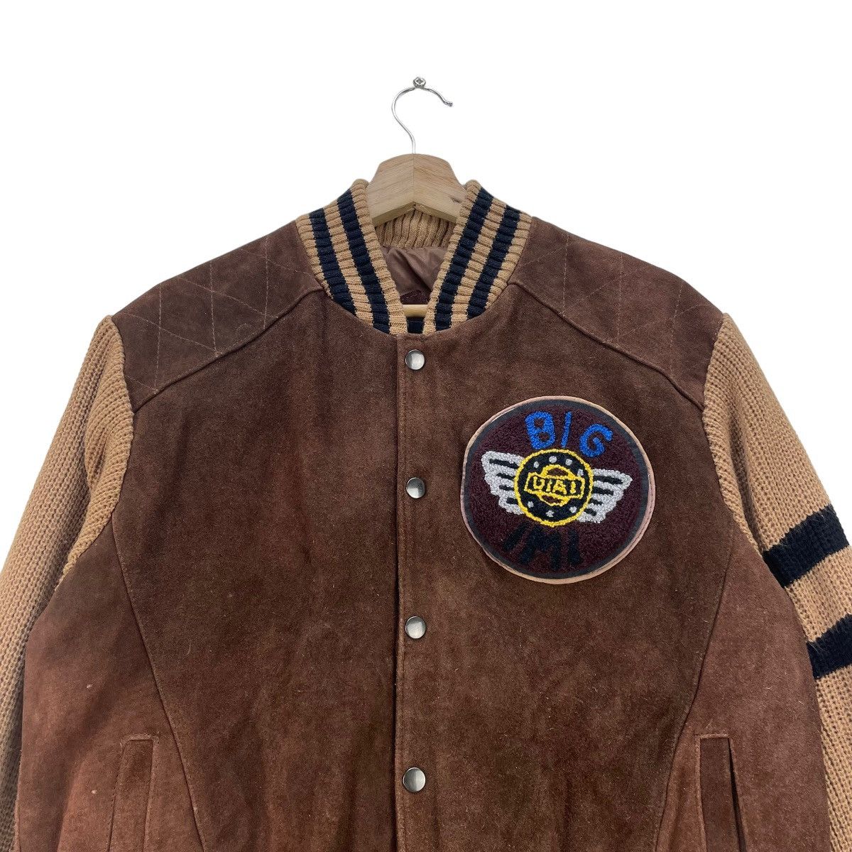 Genuine Leather 🔥Vintage Suede Leather Varsity Jacket Size US M / EU 48-50 / 2 - 3 Thumbnail