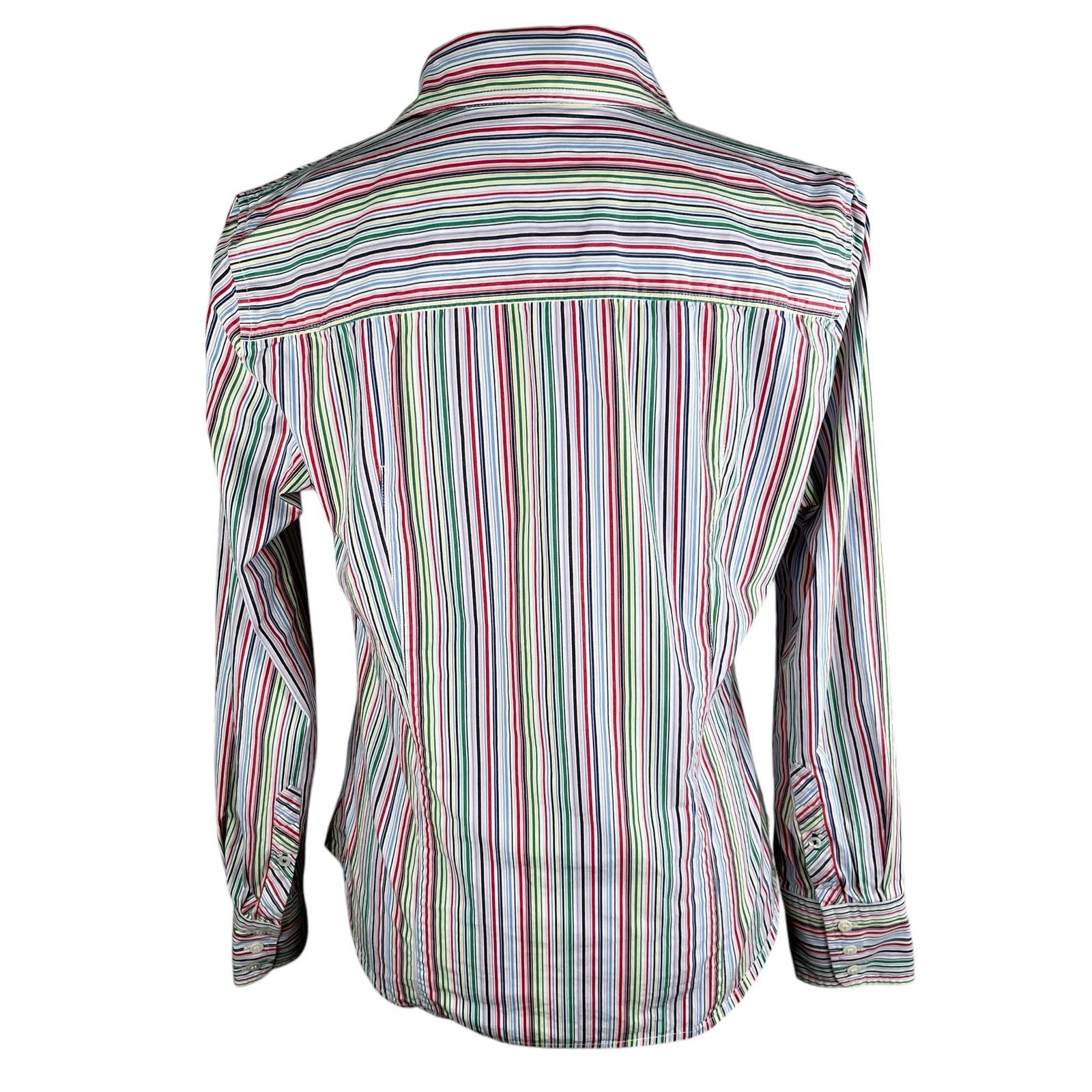 J.Crew J Crew Vintage Button Down Rainbow Stripes Medium Size M / US 6-8 / IT 42-44 - 2 Thumbnail