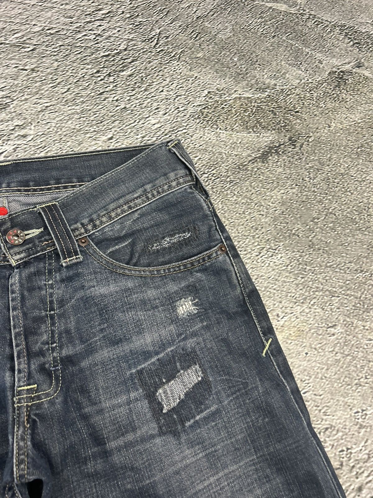 Evisu Evisu x Puma vintage navy jeans mint seagulls Size US 34 / EU 50 - 6 Thumbnail