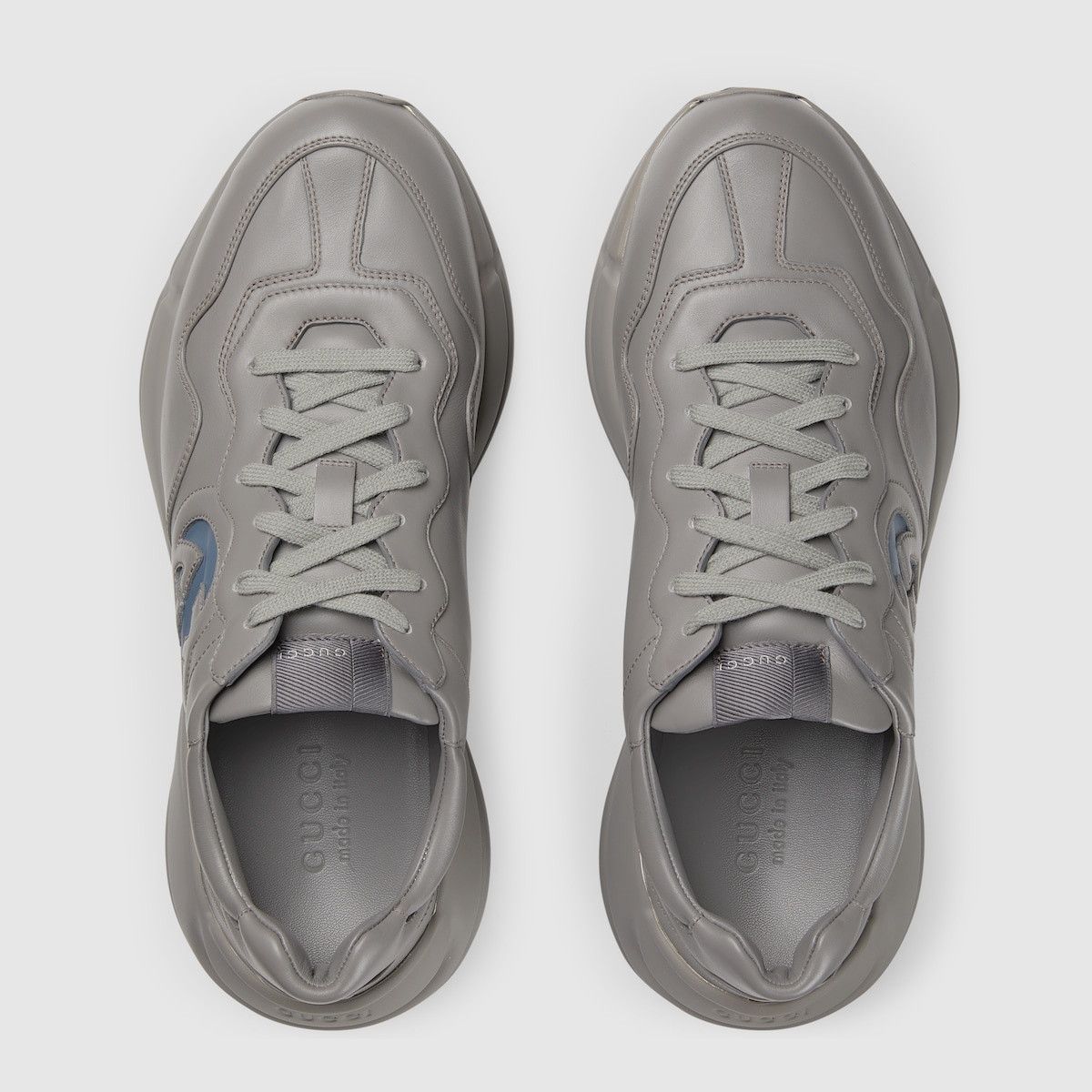 Gucci o1w1db10525 Interlocking G Rhyton Sneakers in Grey Size US 10.5 / EU 43-44 - 5 Thumbnail