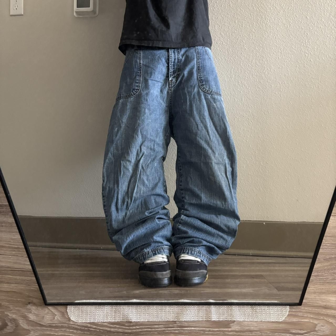Japanese Brand Crazy Vintage Y2K/2000s Baggy Grunge Dark Wash Skater Style Denim Jeans! 36x30 Size US 36 / EU 52 - 1 Thumbnail