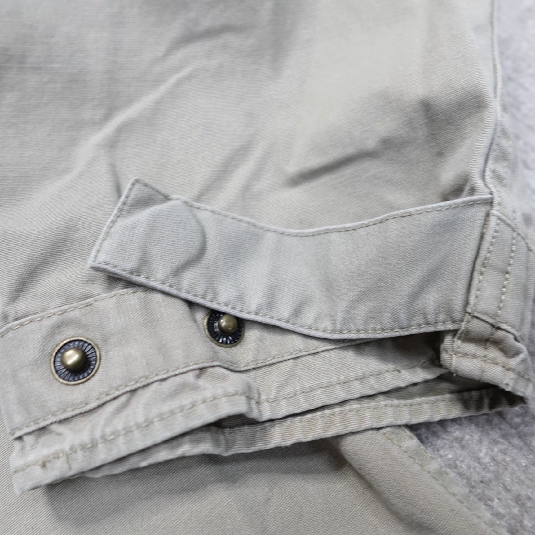 Nautica VINTAGE Nautica Shirt Men Large Beige Canvas Double-Sided Snap Button Up Collared Button-Down Long Sleeve Size US L / EU 52-54 / 3 - 4 Thumbnail