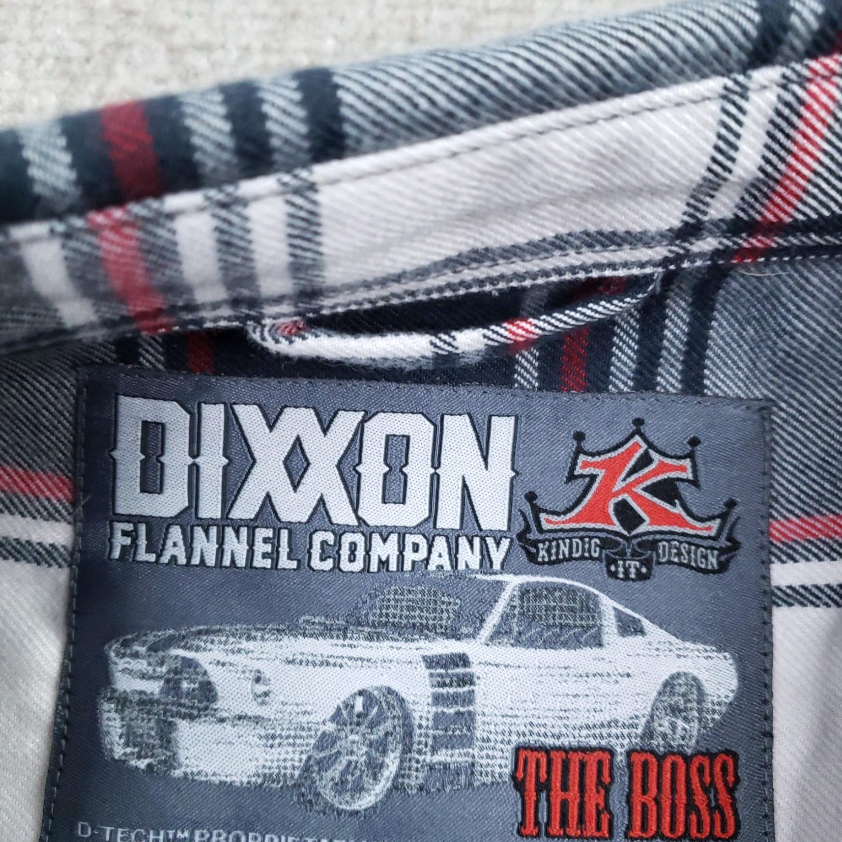 Vintage Dixxon Flannel The Boss Shirt XL Womens Black Gray Red Plaid Kindig Design Size XL / US 12-14 / IT 48-50 - 5 Thumbnail