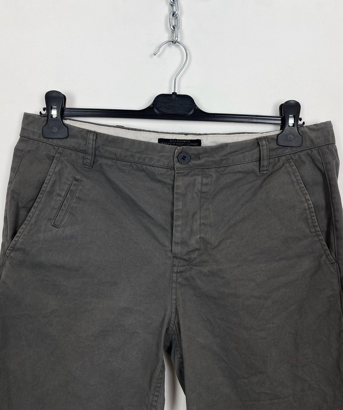 Allsaints AllSaints Mitre Shorts Chino 100% Cotton Men’s Size 32 Grey Size US 32 / EU 48 - 2 Thumbnail