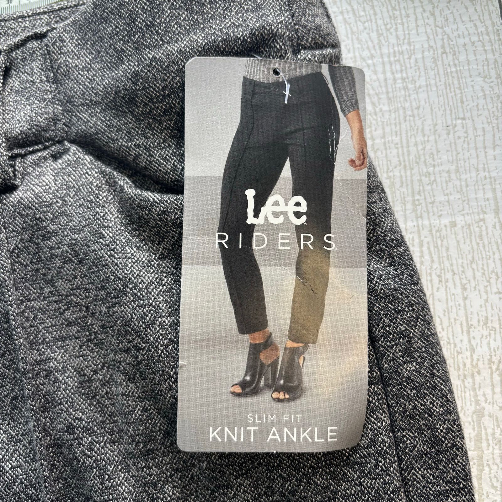 Other Lee Riders Gray Slim Fit Ankle Knit Trousers NWT Size 14M Size 36" / US 14 / IT 50 - 6 Thumbnail