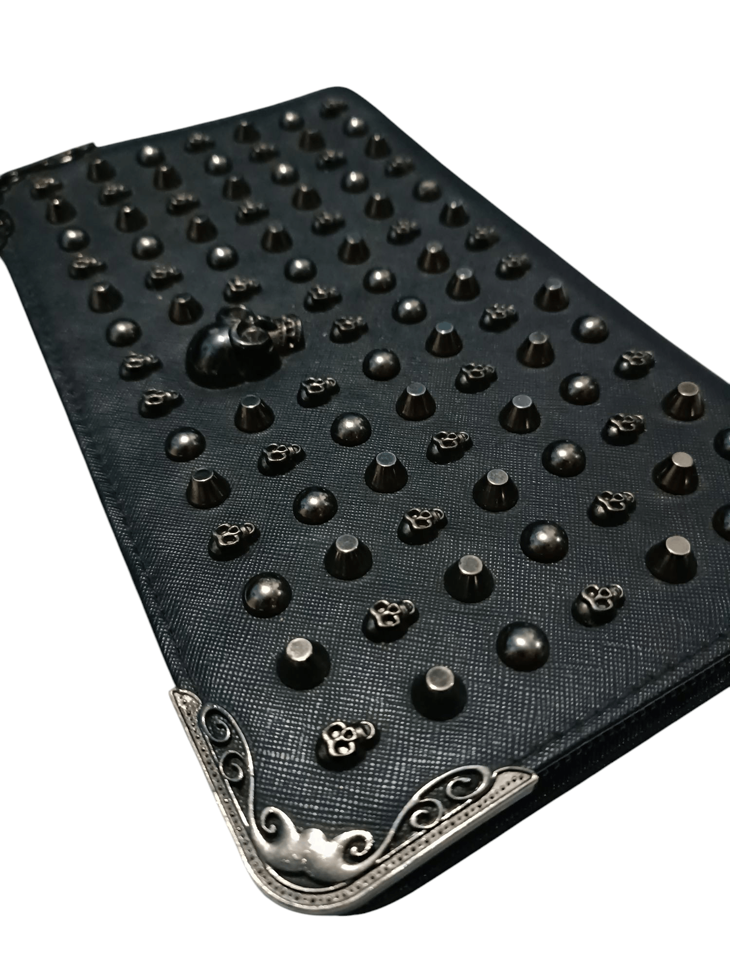 Japanese Brand Skull Wallet Clutch Gothic Punk Vintage Zip Travel Size ONE SIZE - 2 Thumbnail