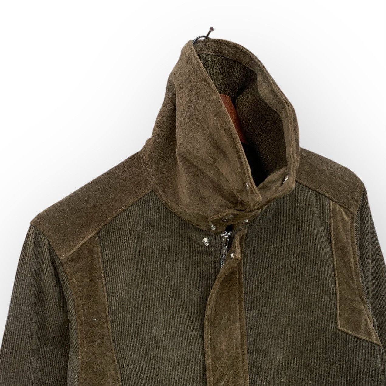 Japanese Brand NIEDIECK STRETCHCORD GERMANY CORDUROY ZIPPER JACKET BROWN Size US S / EU 44-46 / 1 - 8 Thumbnail